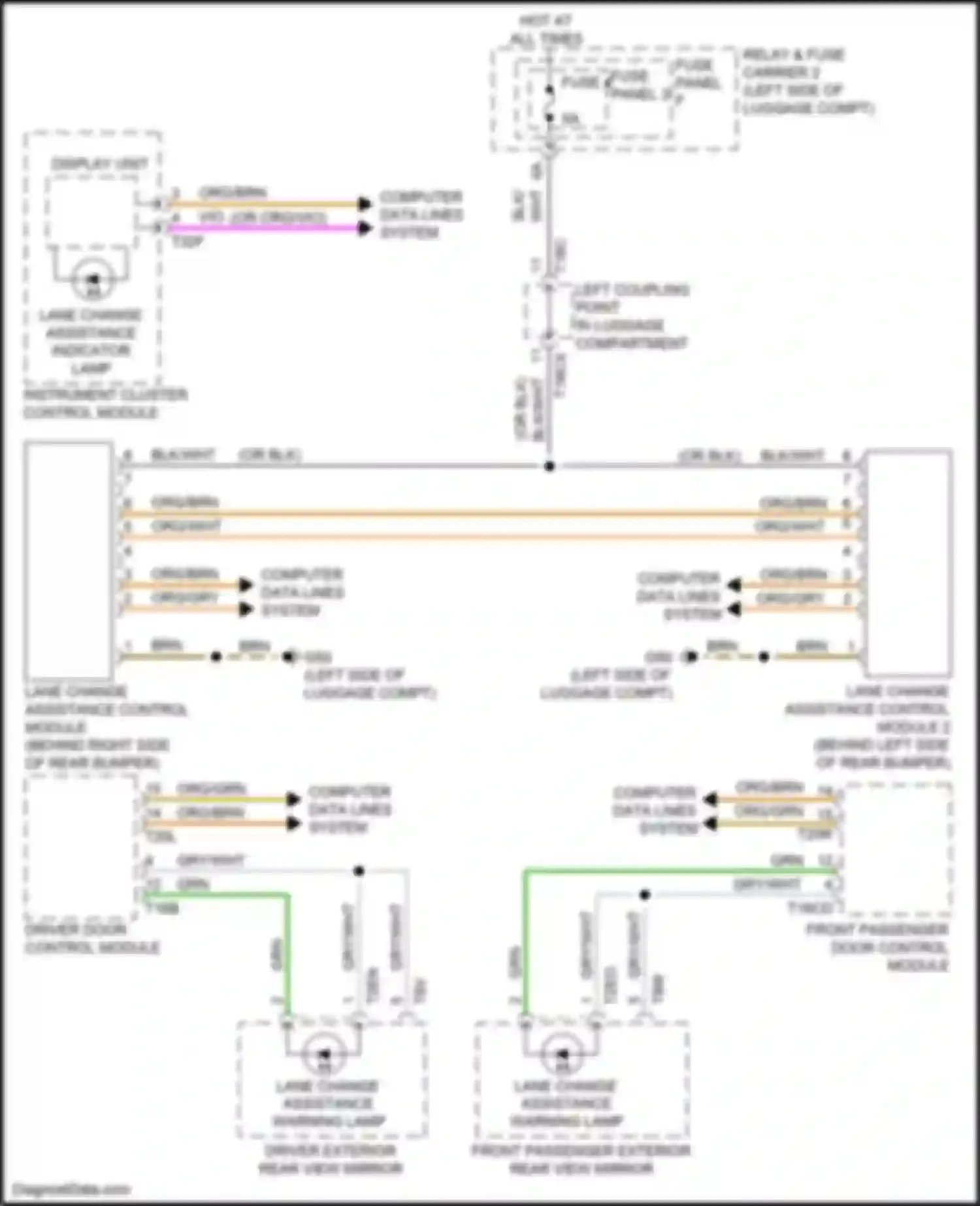 S4 Audi B9 (2016-2019): Lane change assistance circuit