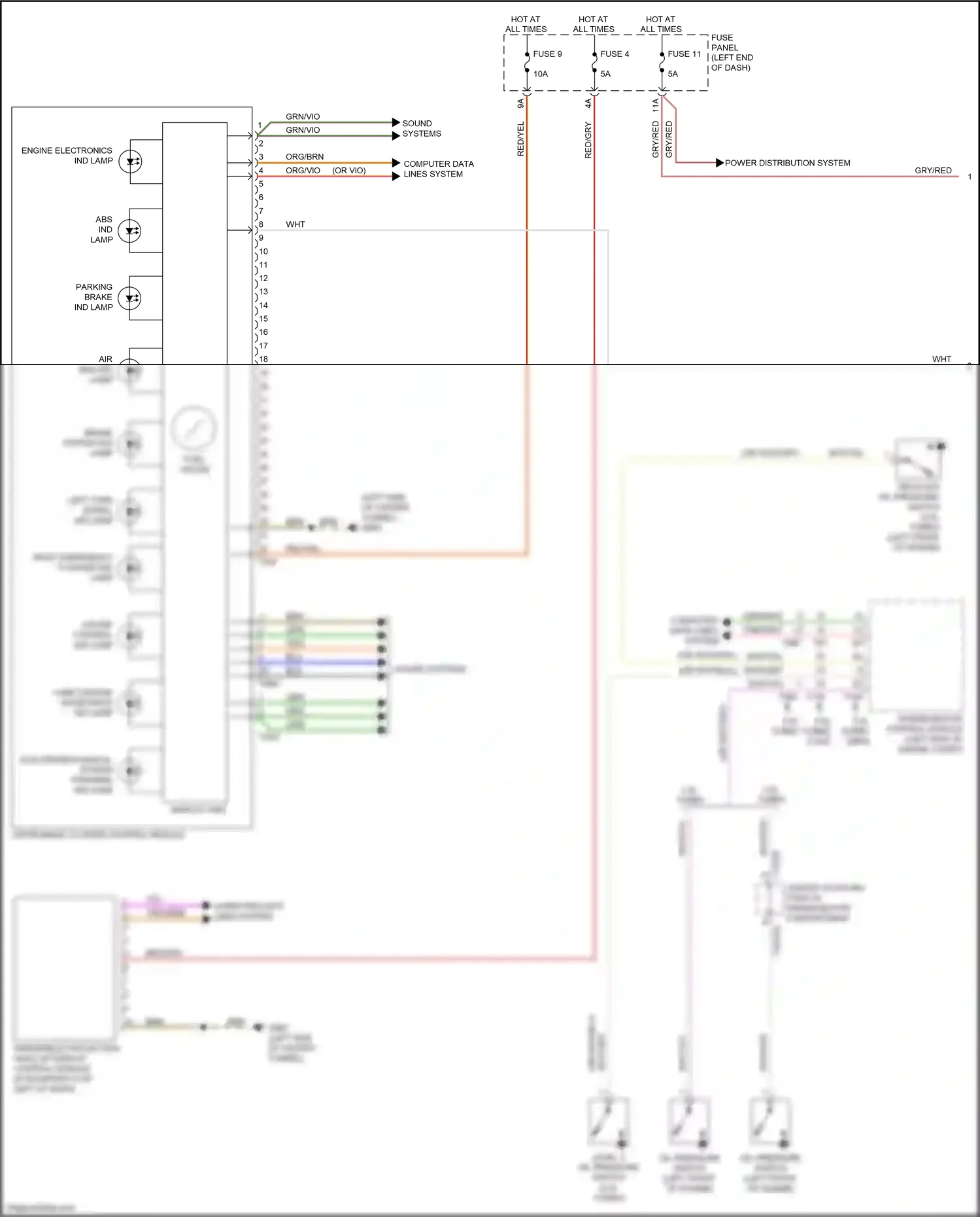 Wiring diagram abs ind lamp for Audi S4 B9 (2016-2019) (1 of 1)