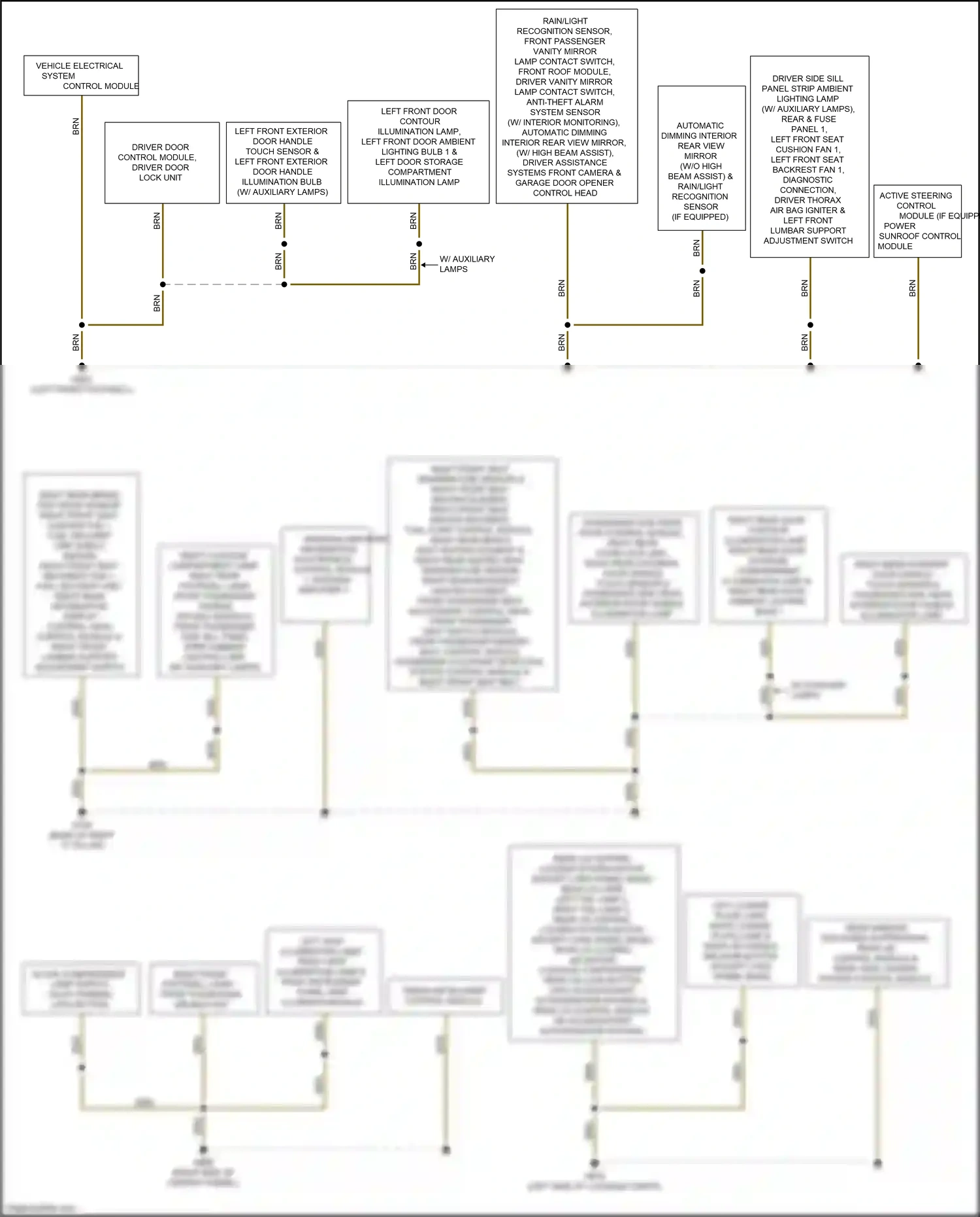 Wiring diagram antenna amplifier, information electronics control module 1, antenna amplifier 3 for Audi S4 B9 (2016-2019) (1 of 1)