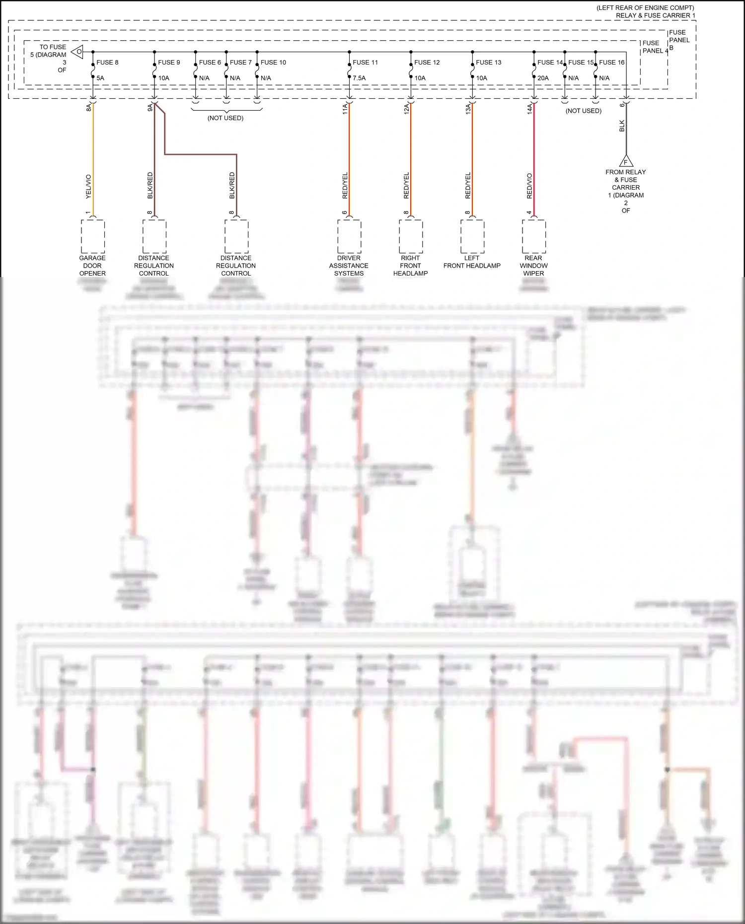 Wiring diagram comfort system central control module for Audi S4 B9 (2016-2019) (7 of 22)