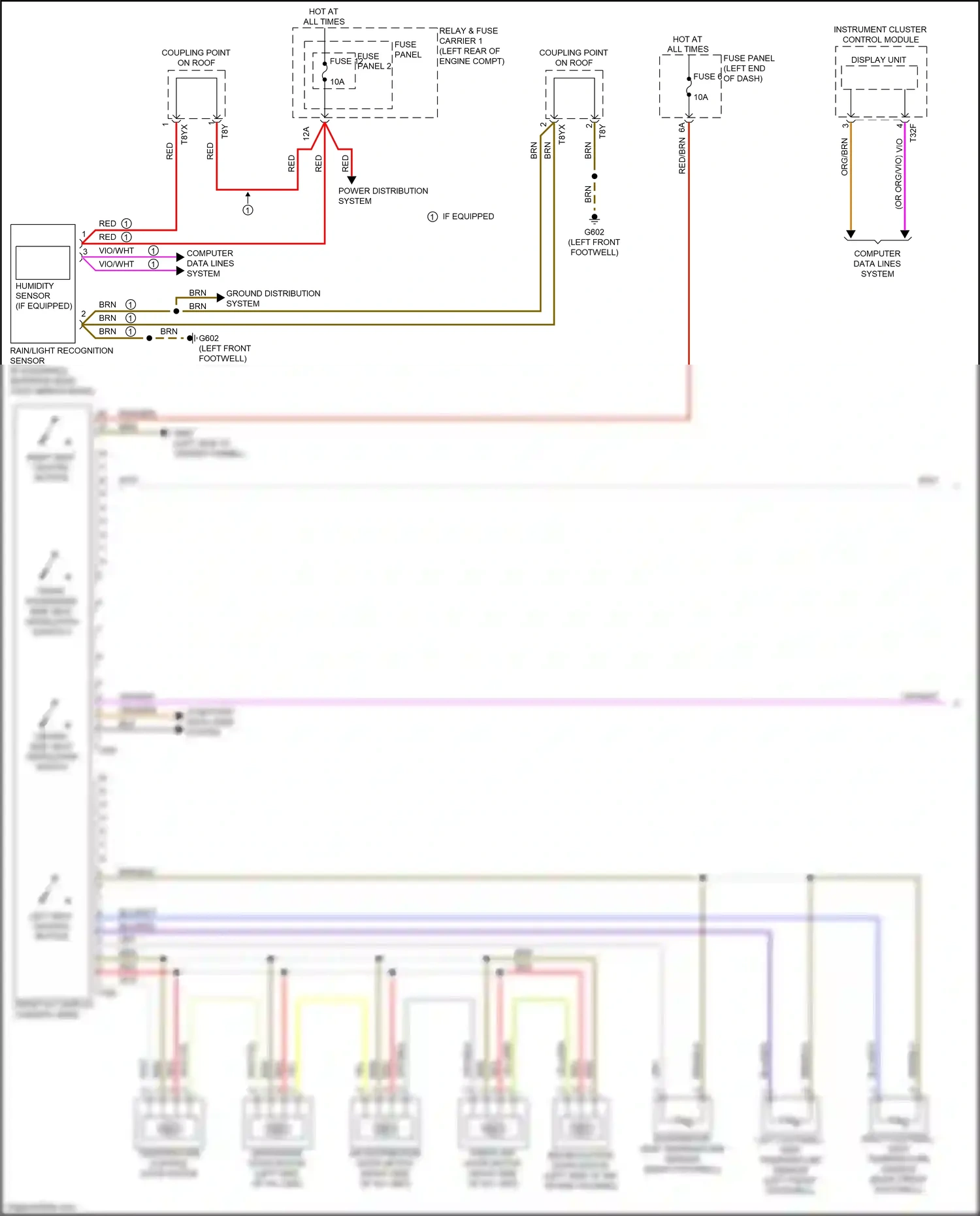 Wiring diagram driver side seat ventilation switch for Audi S4 B9 (2016-2019) (1 of 3)