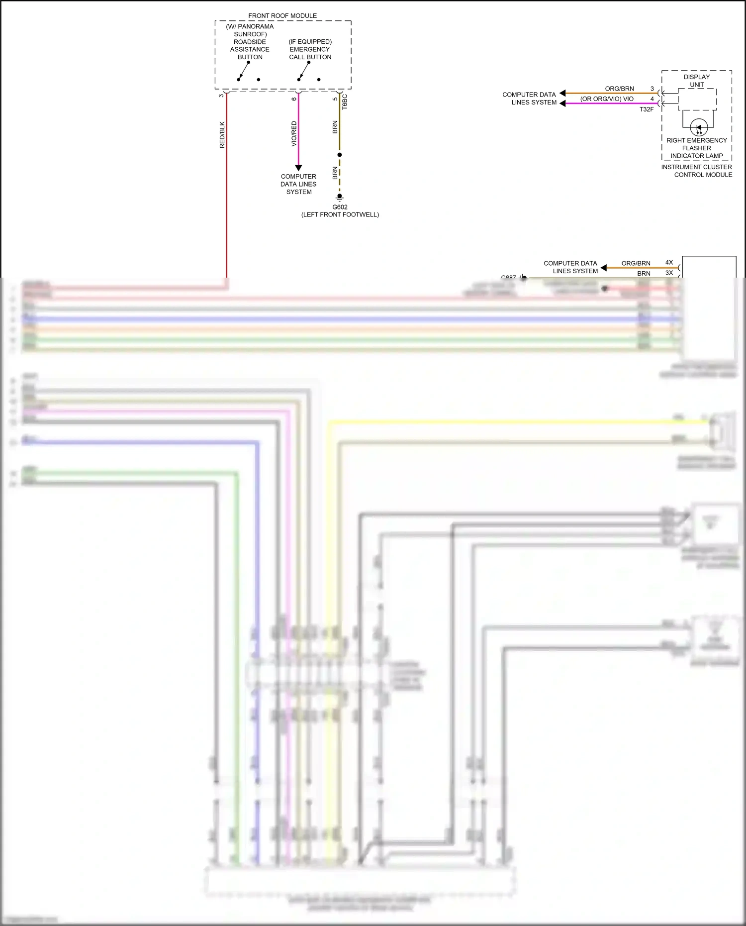 Wiring diagram emergency call module speaker for Audi S4 B9 (2016-2019) (2 of 2)