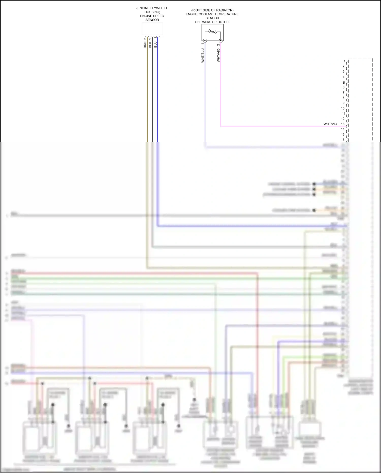 Wiring diagram engine coolant temperature sensor on radiator outlet for Audi S4 B9 (2016-2019) (4 of 4)