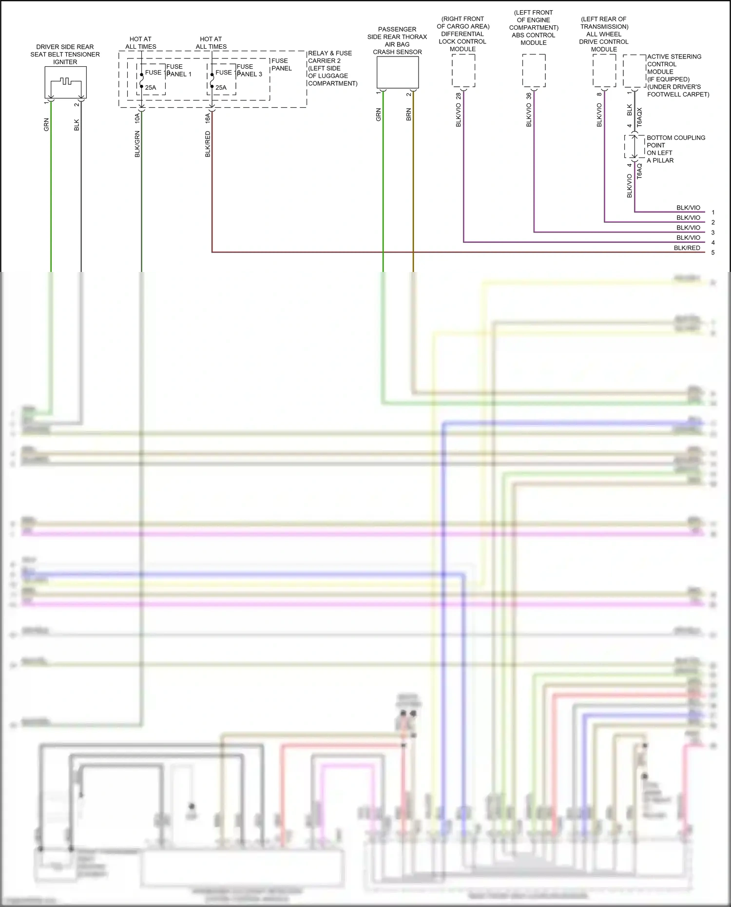 Wiring diagram front passenger seat heating element for Audi S4 B9 (2016-2019) (1 of 1)