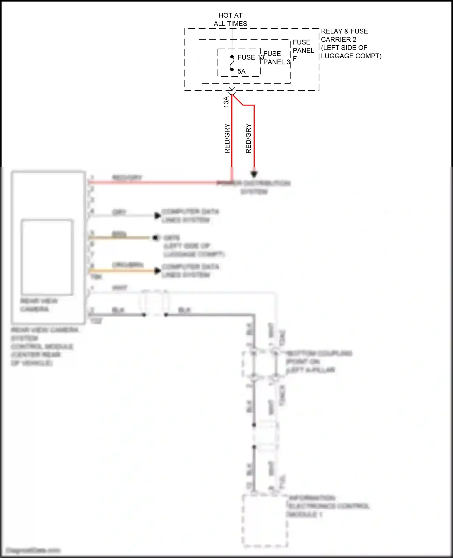 Wiring diagram fuse 13 for Audi S4 B9 (2016-2019) (15 of 16)