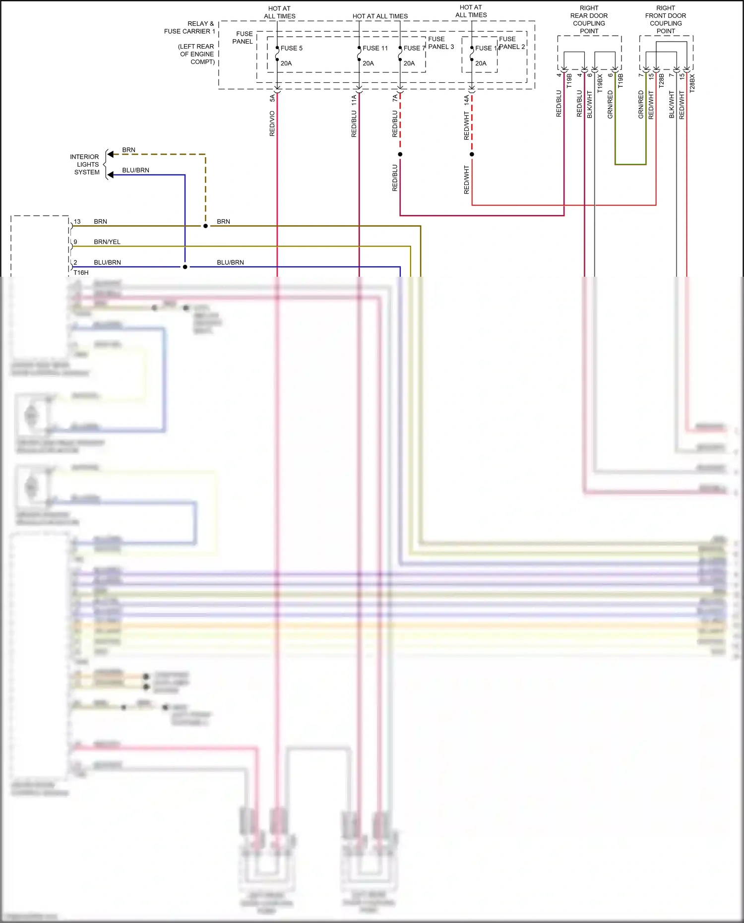 Wiring diagram fuse 14 for Audi S4 B9 (2016-2019) (19 of 28)