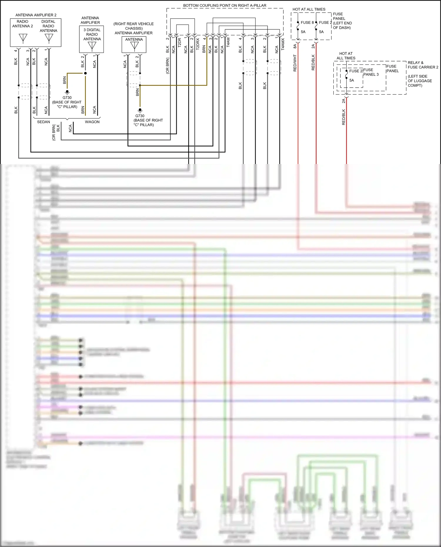 Wiring diagram fuse panel f for Audi S4 B9 (2016-2019) (22 of 34)
