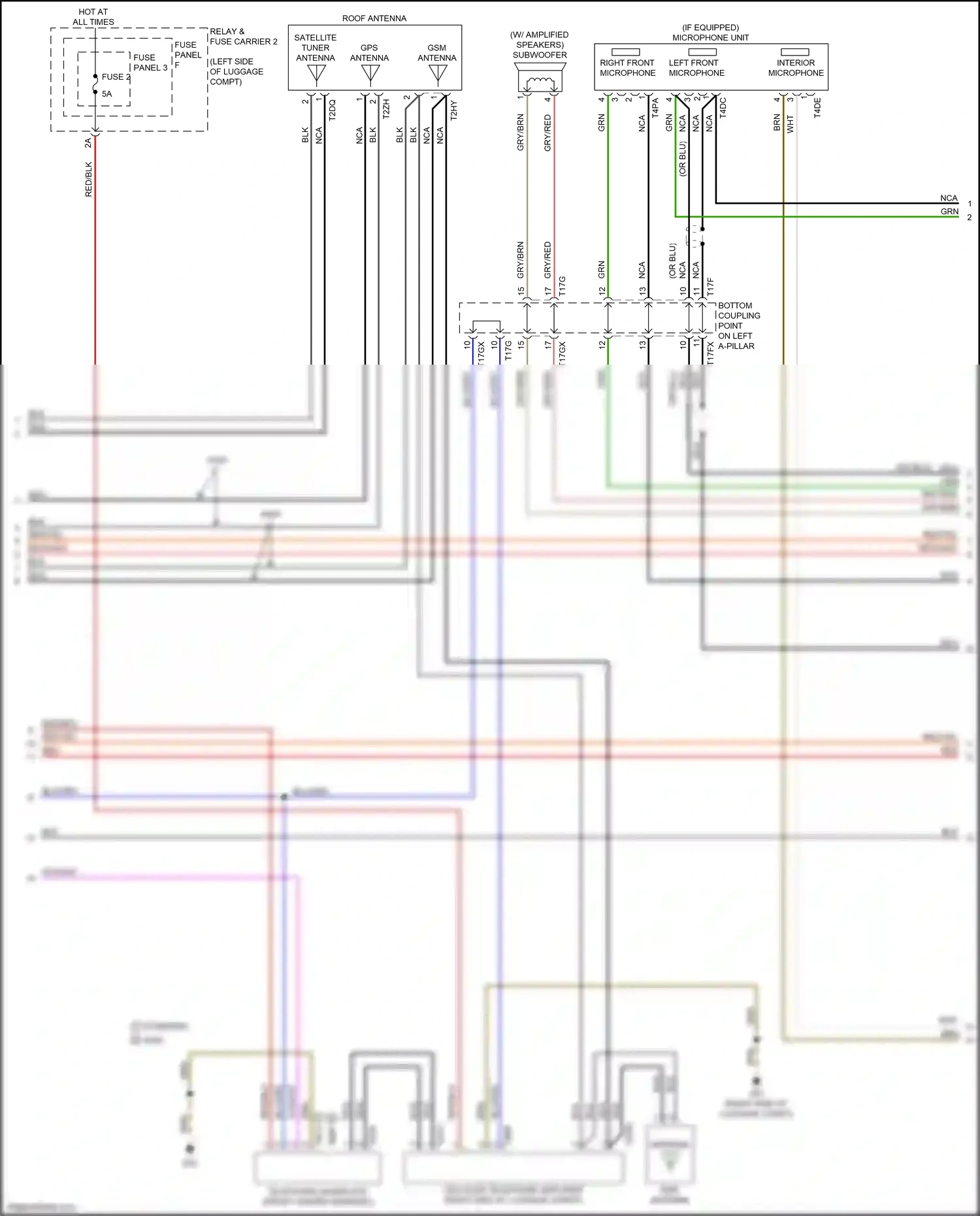 Wiring diagram gsm antenna for Audi S4 B9 (2016-2019) (4 of 6)