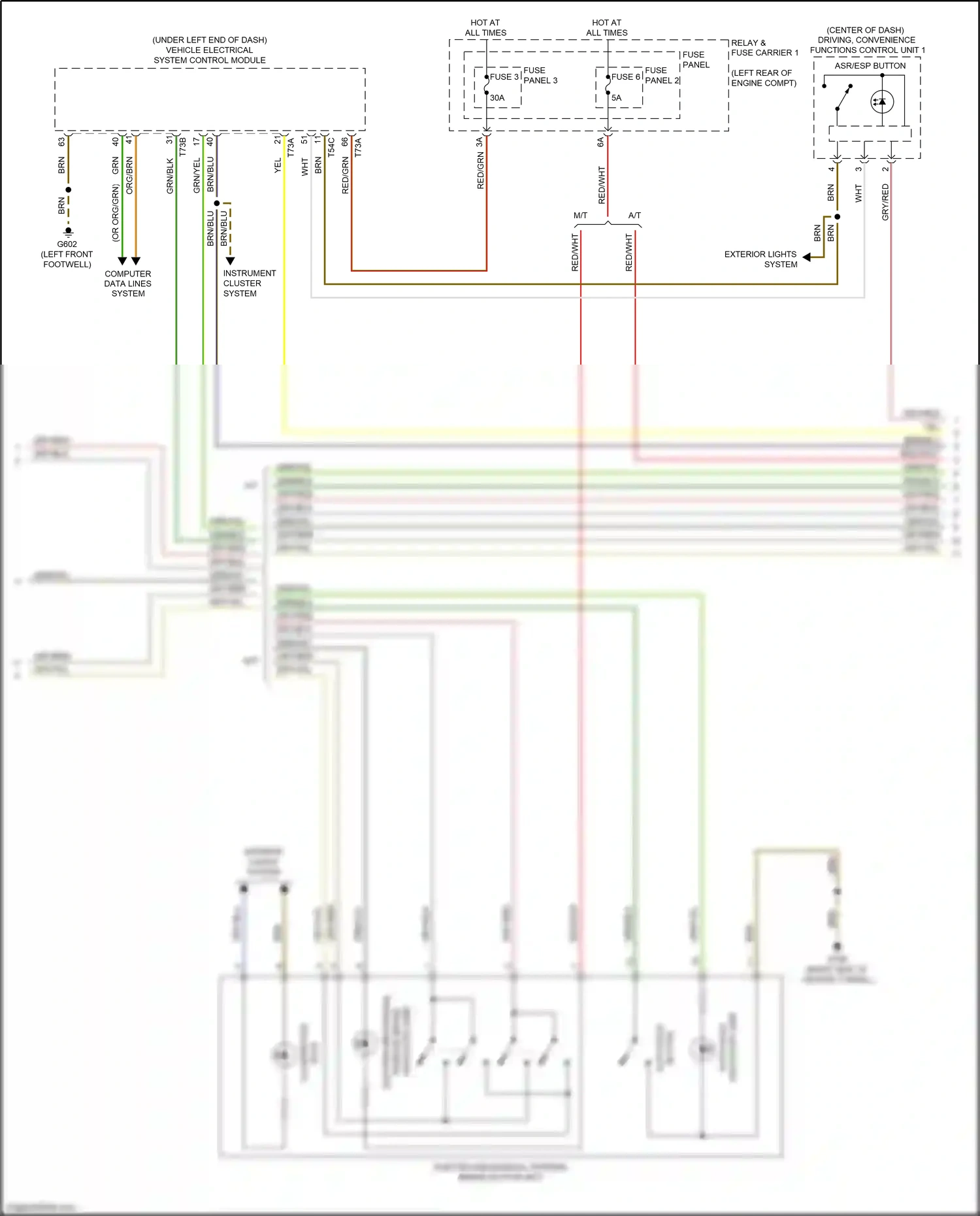 Wiring diagram indicator lamp for Audi S4 B9 (2016-2019) (1 of 3)