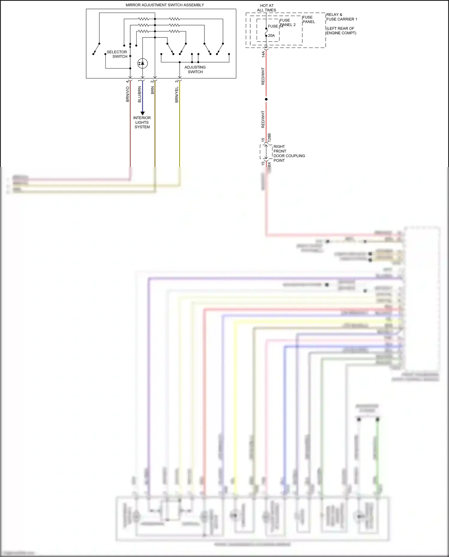 Wiring diagram lane change for Audi S4 B9 (2016-2019) (2 of 4)