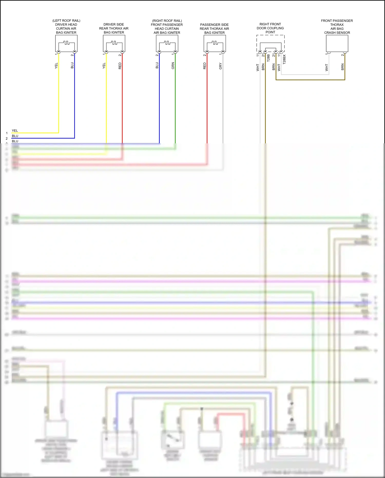 Wiring diagram left front seat coupling station for Audi S4 B9 (2016-2019) (14 of 14)