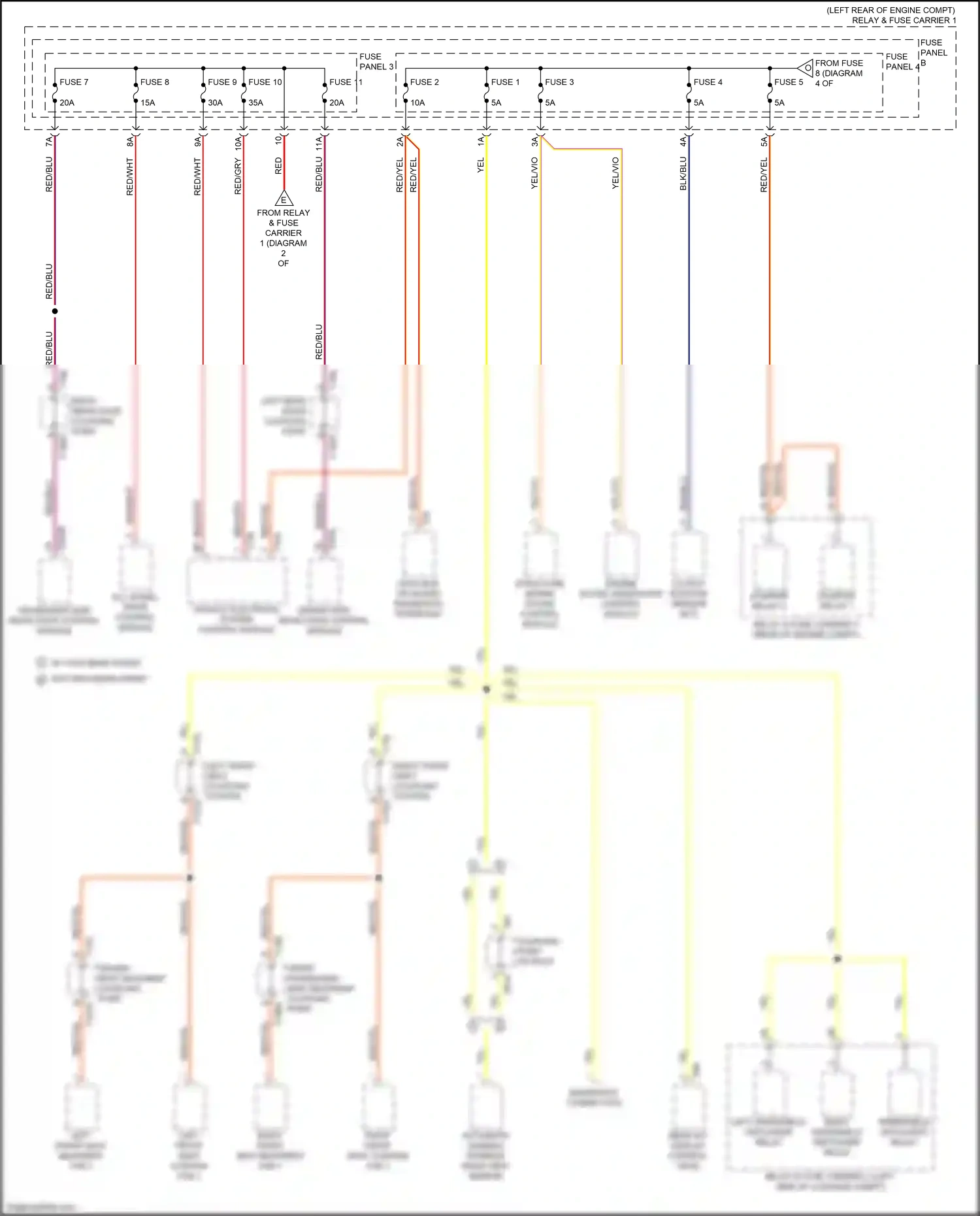Wiring diagram left windshield defogger relay for Audi S4 B9 (2016-2019) (2 of 2)