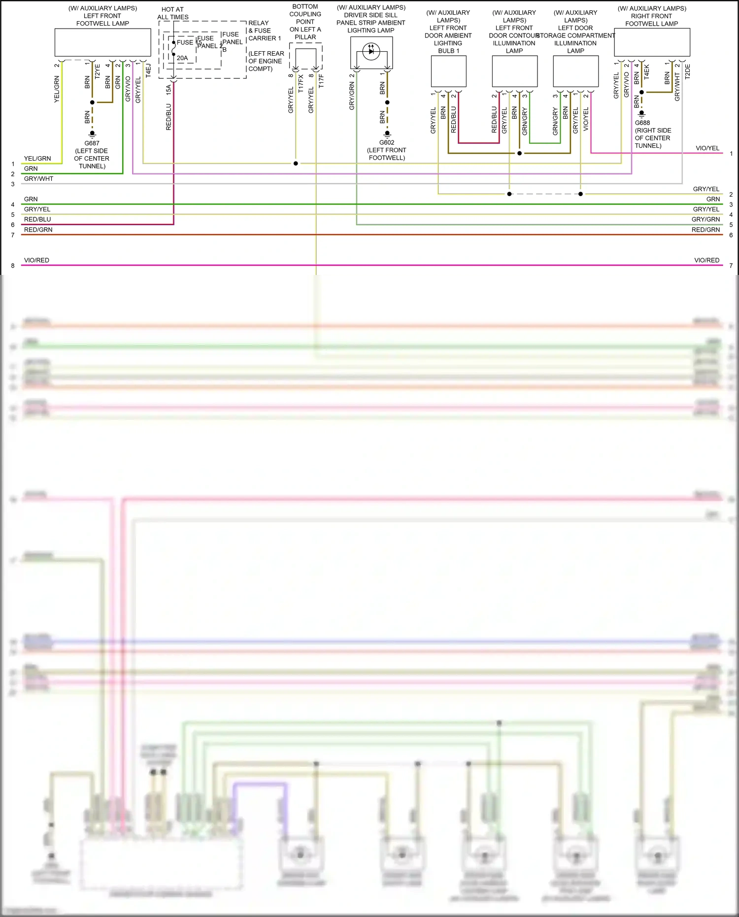 Wiring diagram red/vio for Audi S4 B9 (2016-2019) (32 of 44)