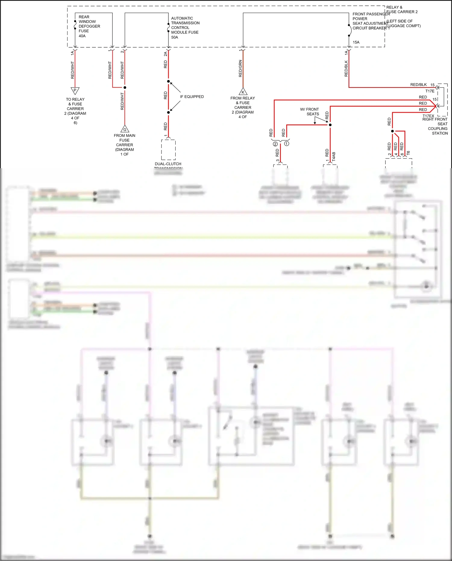 Wiring diagram right front seat coupling station for Audi S4 B9 (2016-2019) (9 of 14)