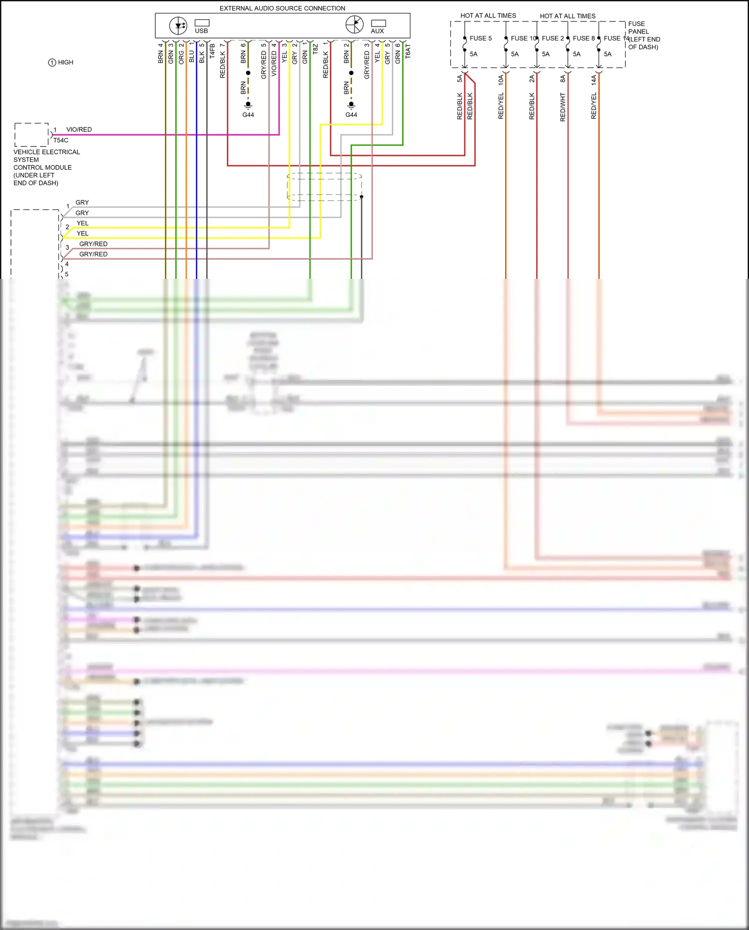 Audi S4 B9 (2016-2019) system wiring diagram  (2 of 3)