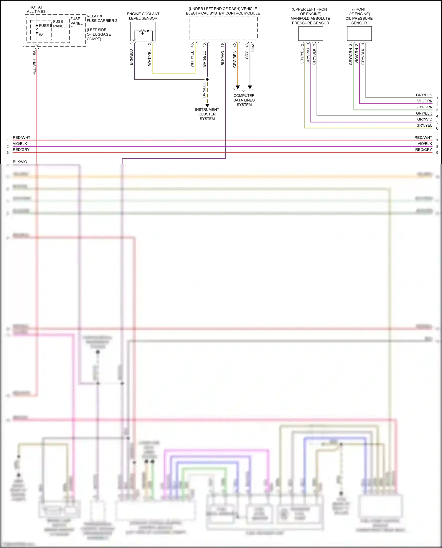 Wiring diagram vio/red for Audi S4 B9 (2016-2019) (38 of 41)