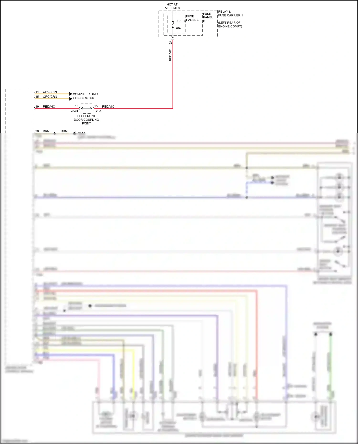 Wiring diagram wht/yel for Audi S4 B9 (2016-2019) (22 of 28)