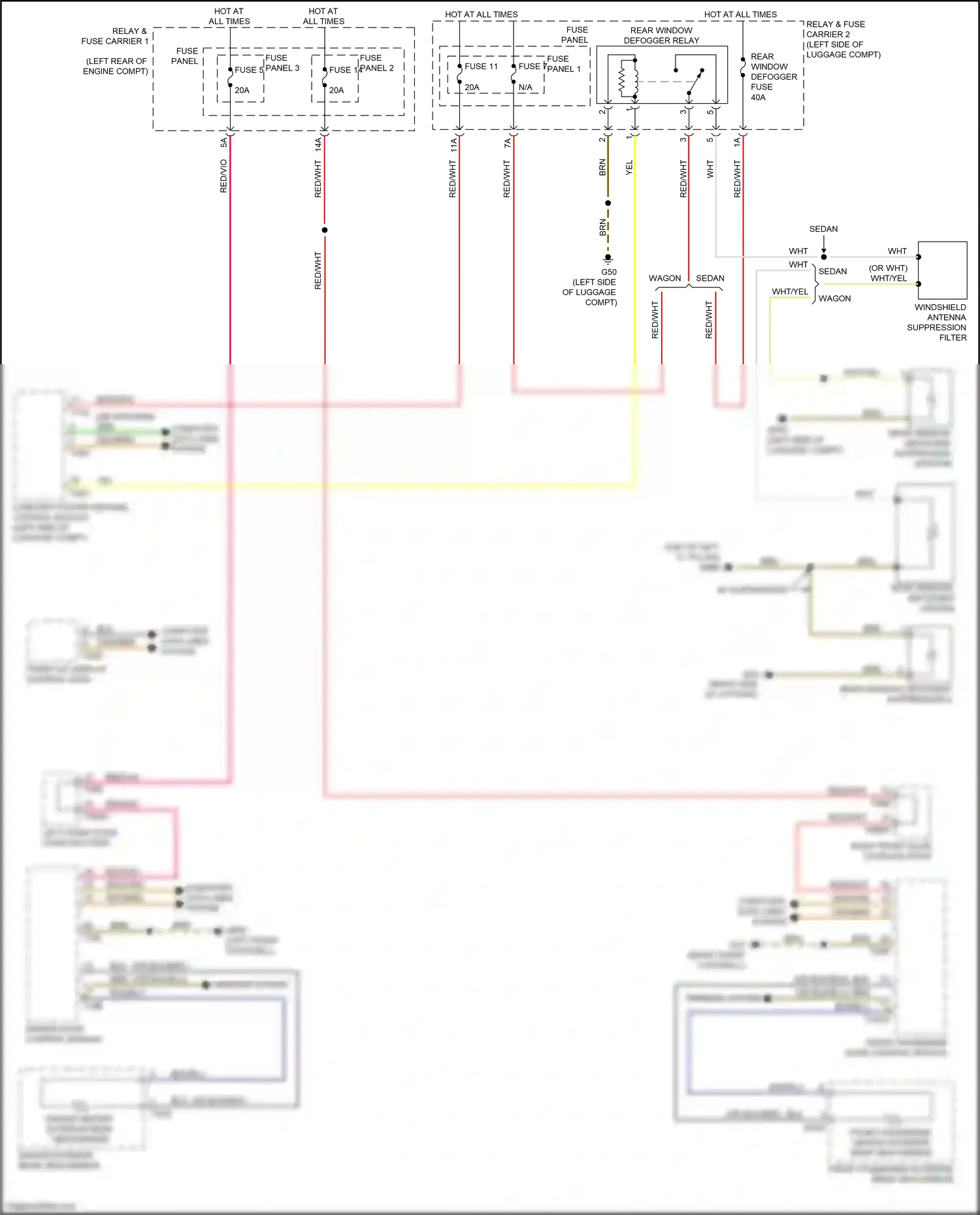 Wiring diagram wht/yel for Audi S4 B9 (2016-2019) (17 of 28)