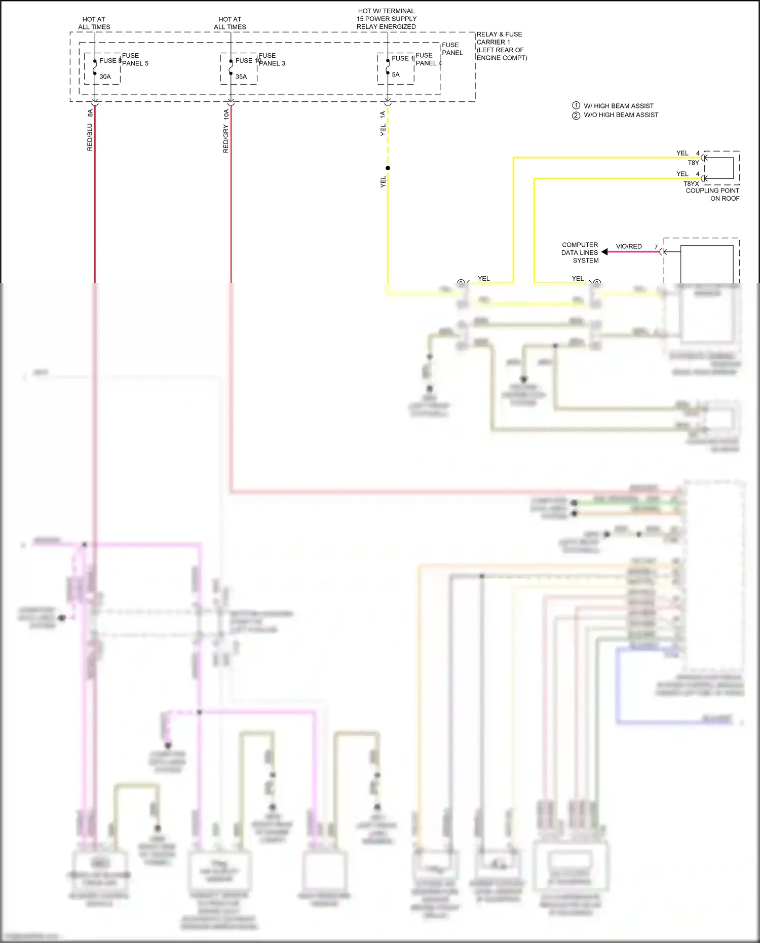 Wiring diagram yel for Audi S4 B9 (2016-2019) (24 of 77)