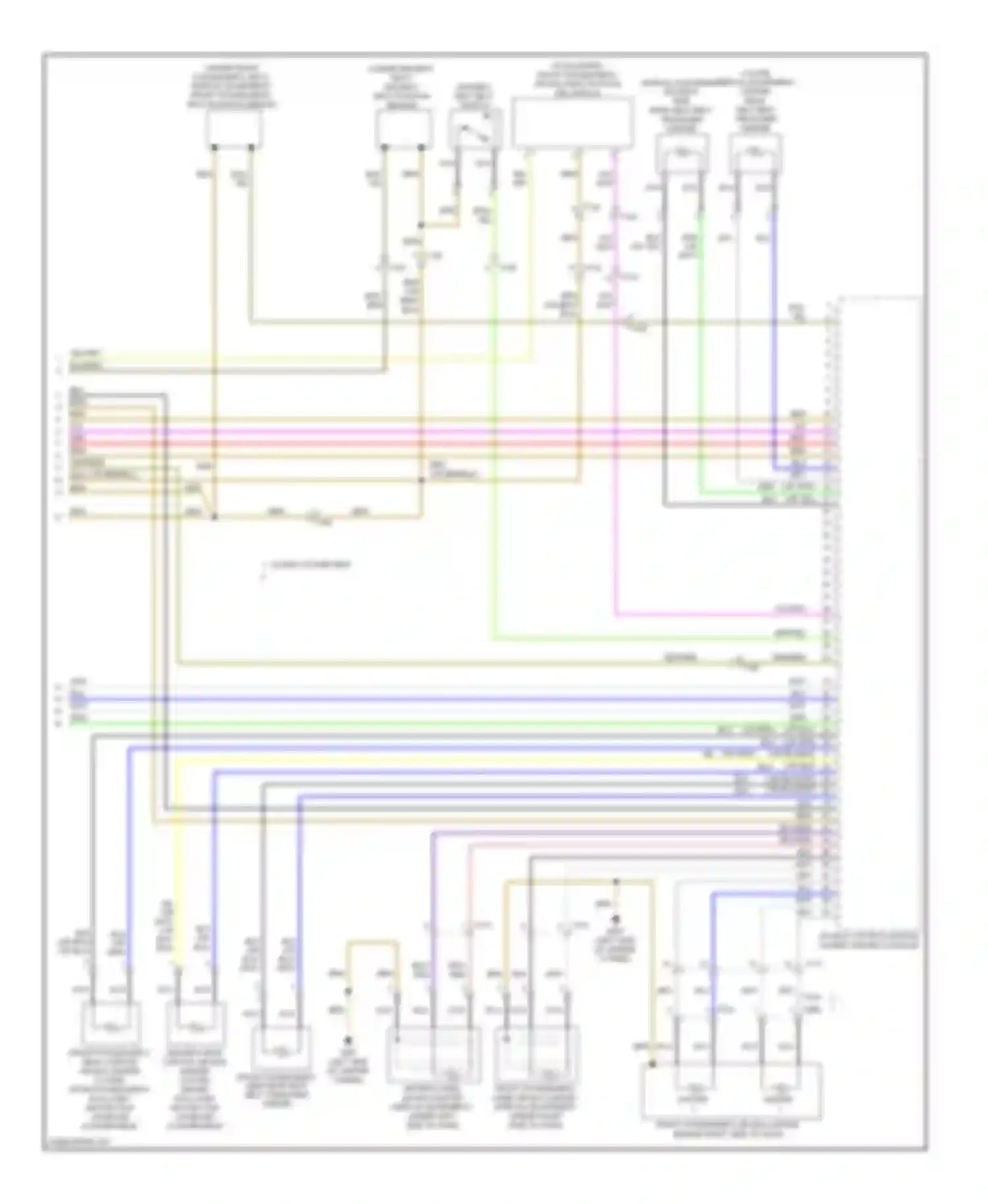 S5 Audi I facelift (2011-2016): Supplemental restraints circuit (3 of 3)
