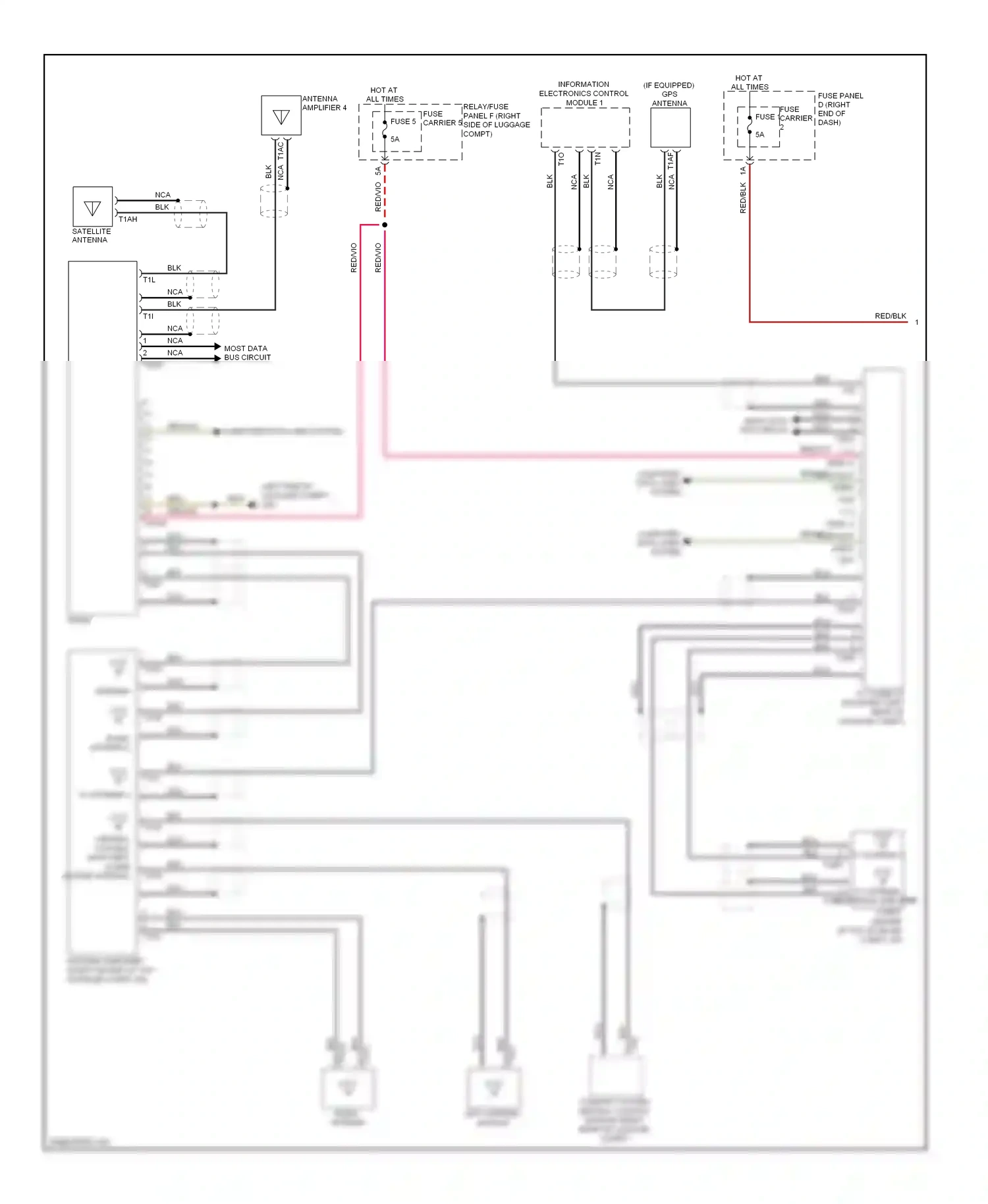 Wiring diagram antenna amplifier 2 for Audi S5 I facelift (2011-2016) (3 of 21)