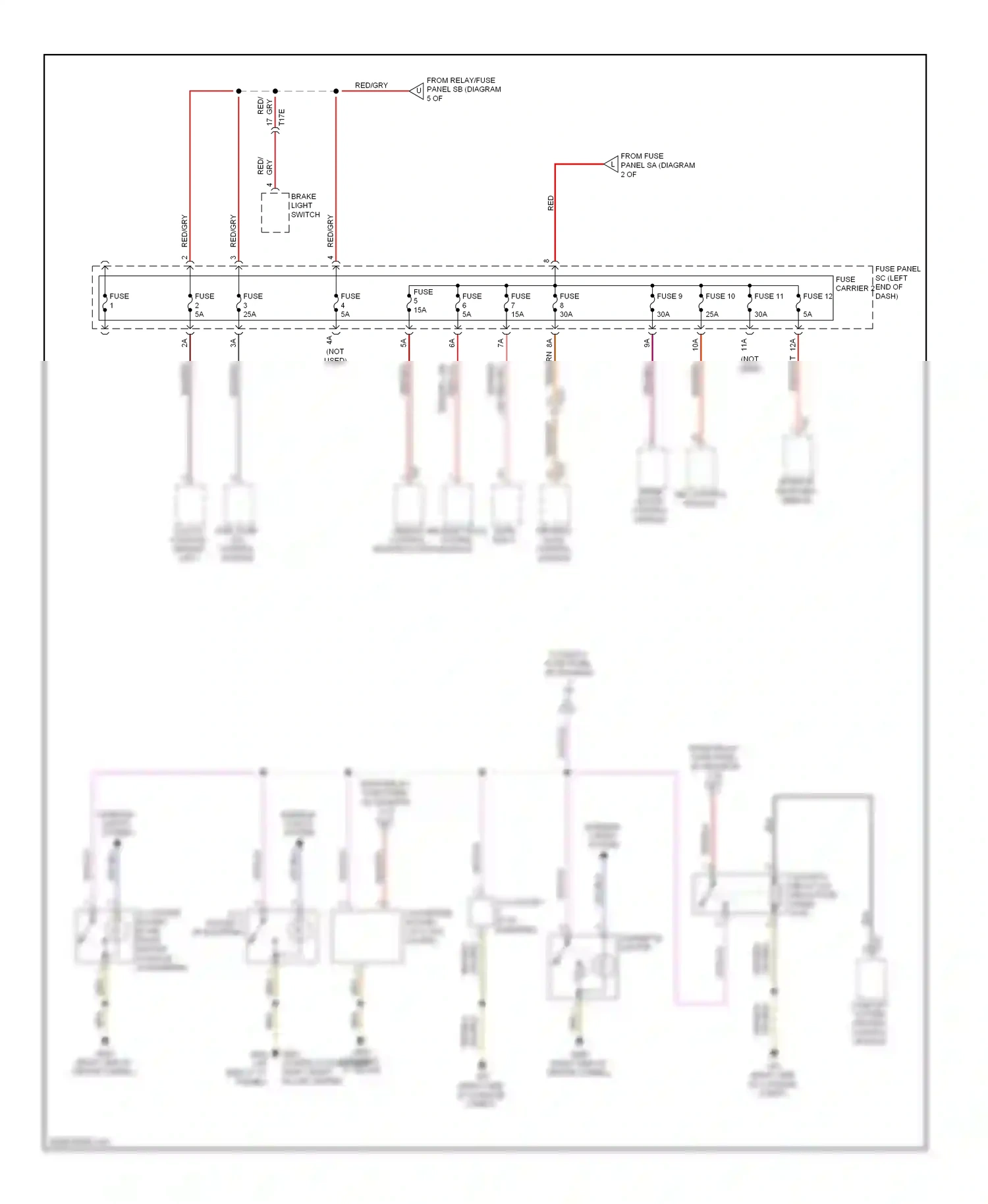 Wiring diagram cigarette lighter for Audi S5 I facelift (2011-2016) (4 of 4)
