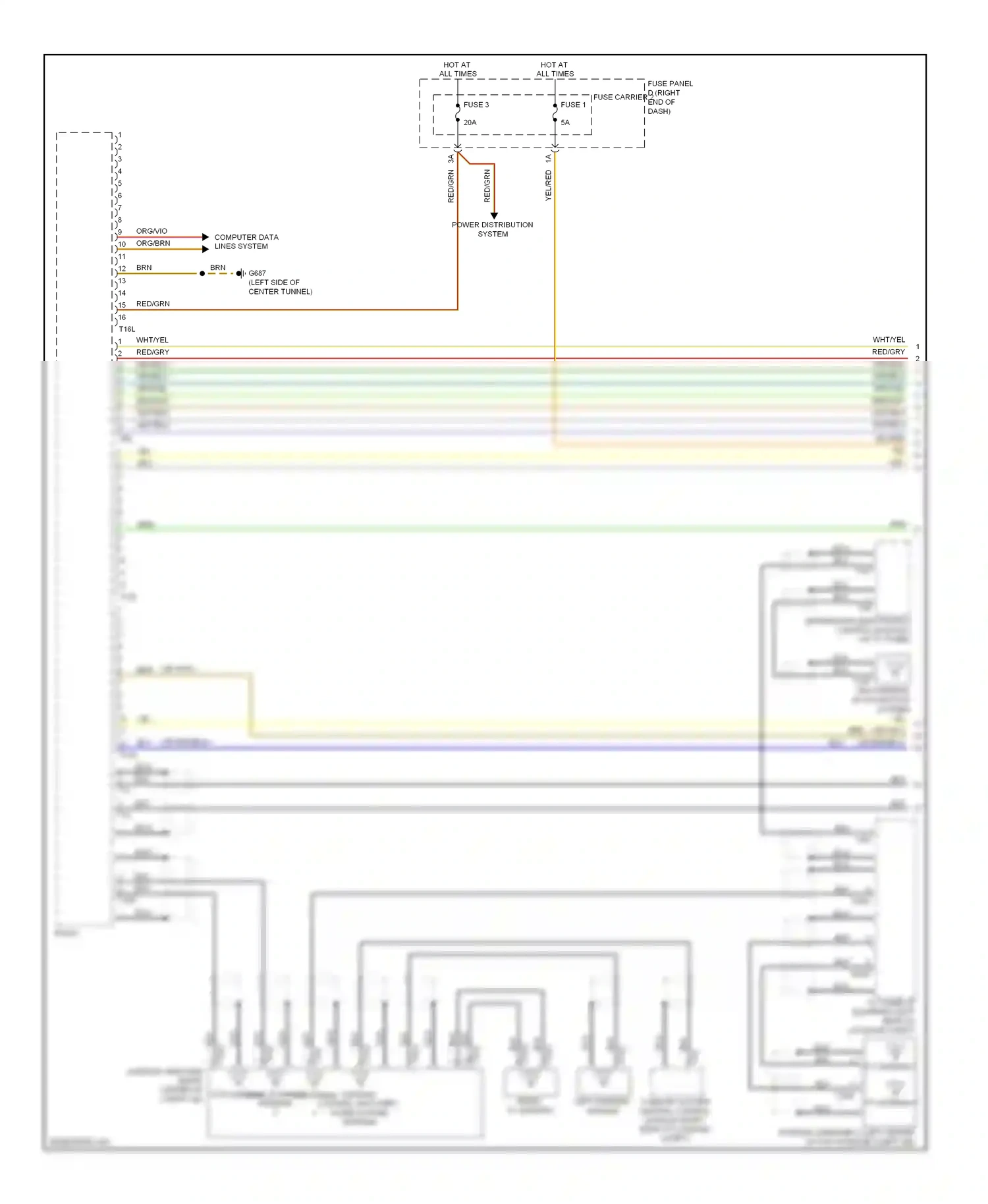 Wiring diagram fuse 1 for Audi S5 I facelift (2011-2016) (3 of 35)