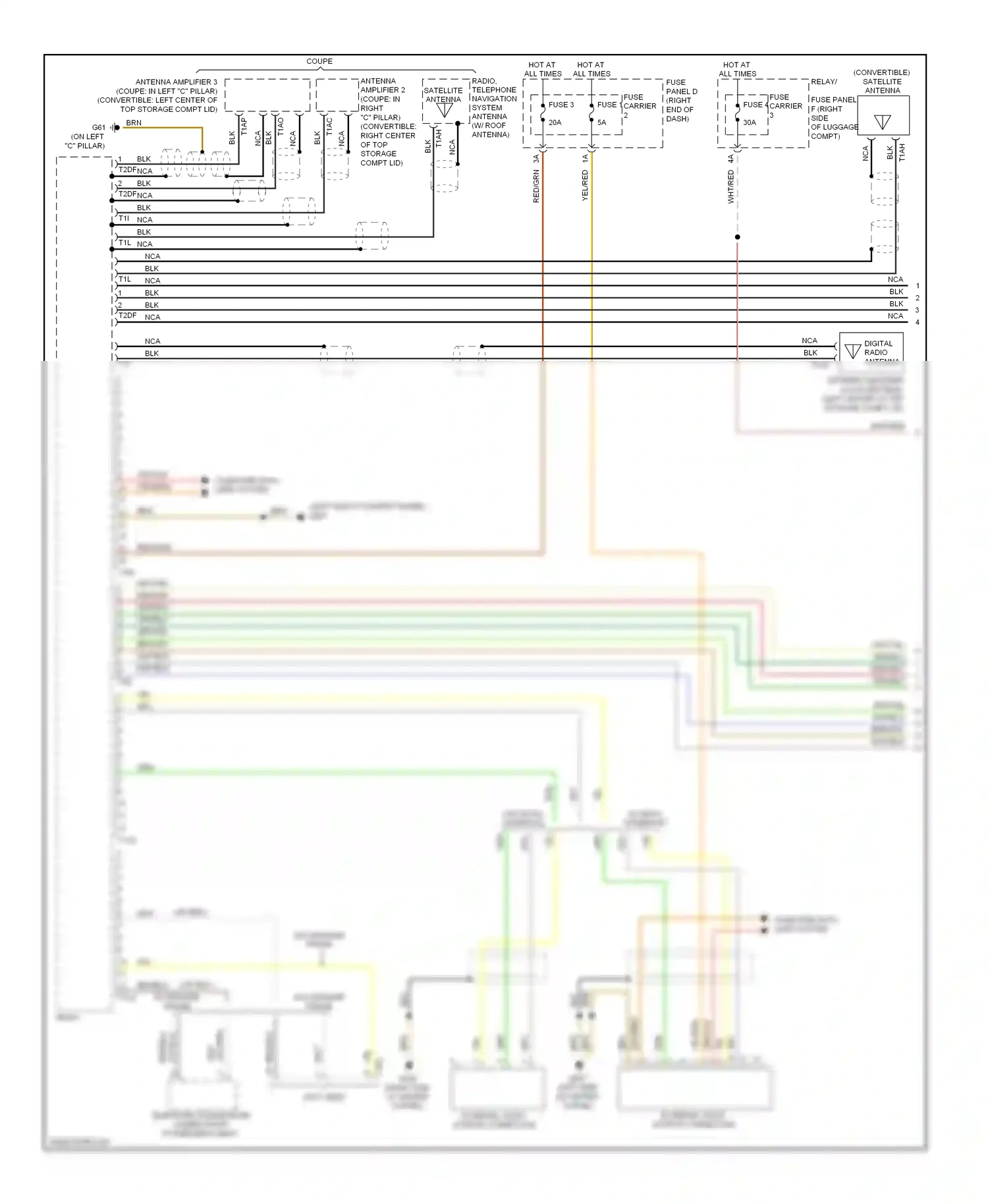 Wiring diagram fuse carrier 2 for Audi S5 I facelift (2011-2016) (55 of 75)