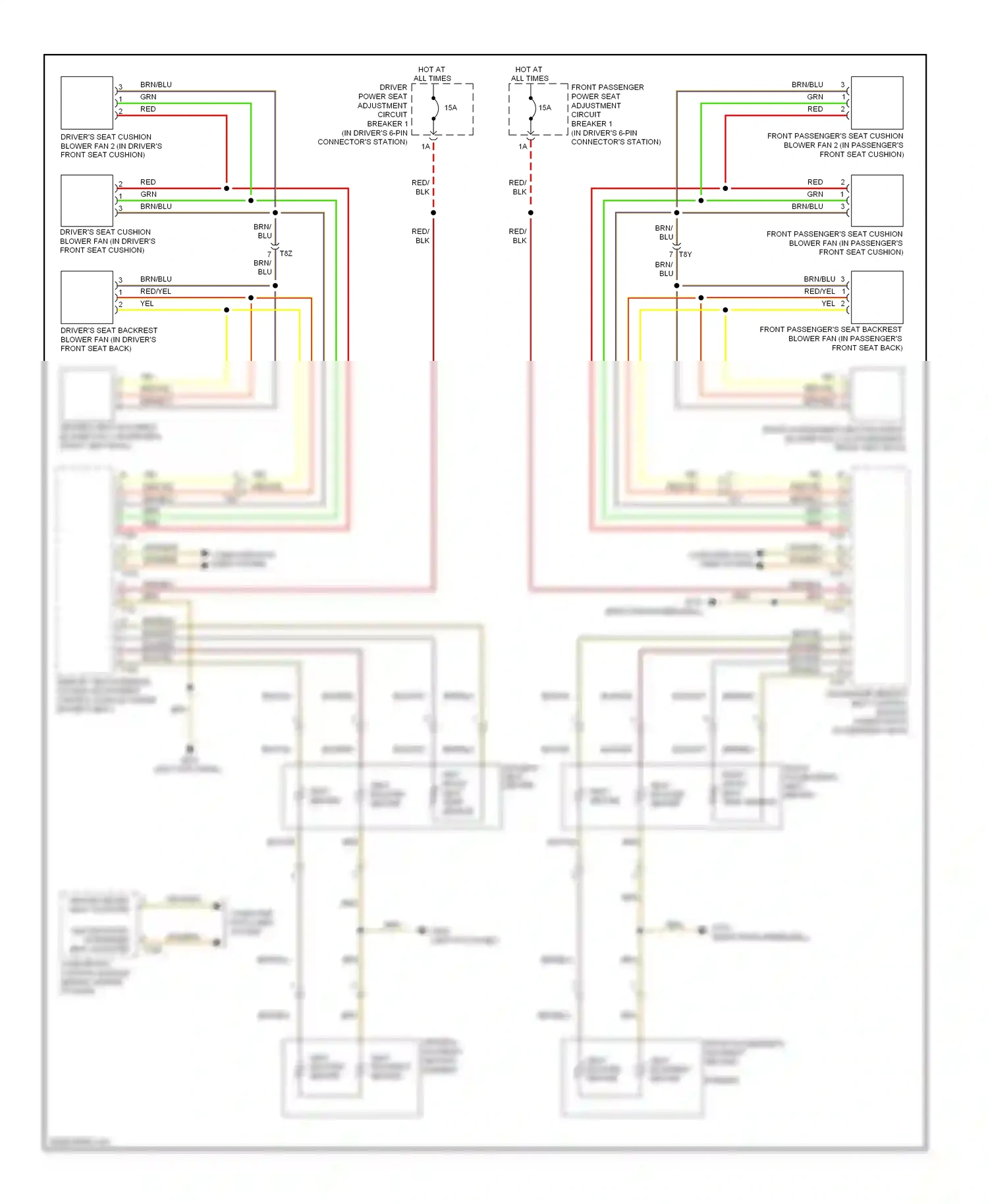 Wiring diagram heated front passenger for Audi S5 I facelift (2011-2016) (1 of 3)