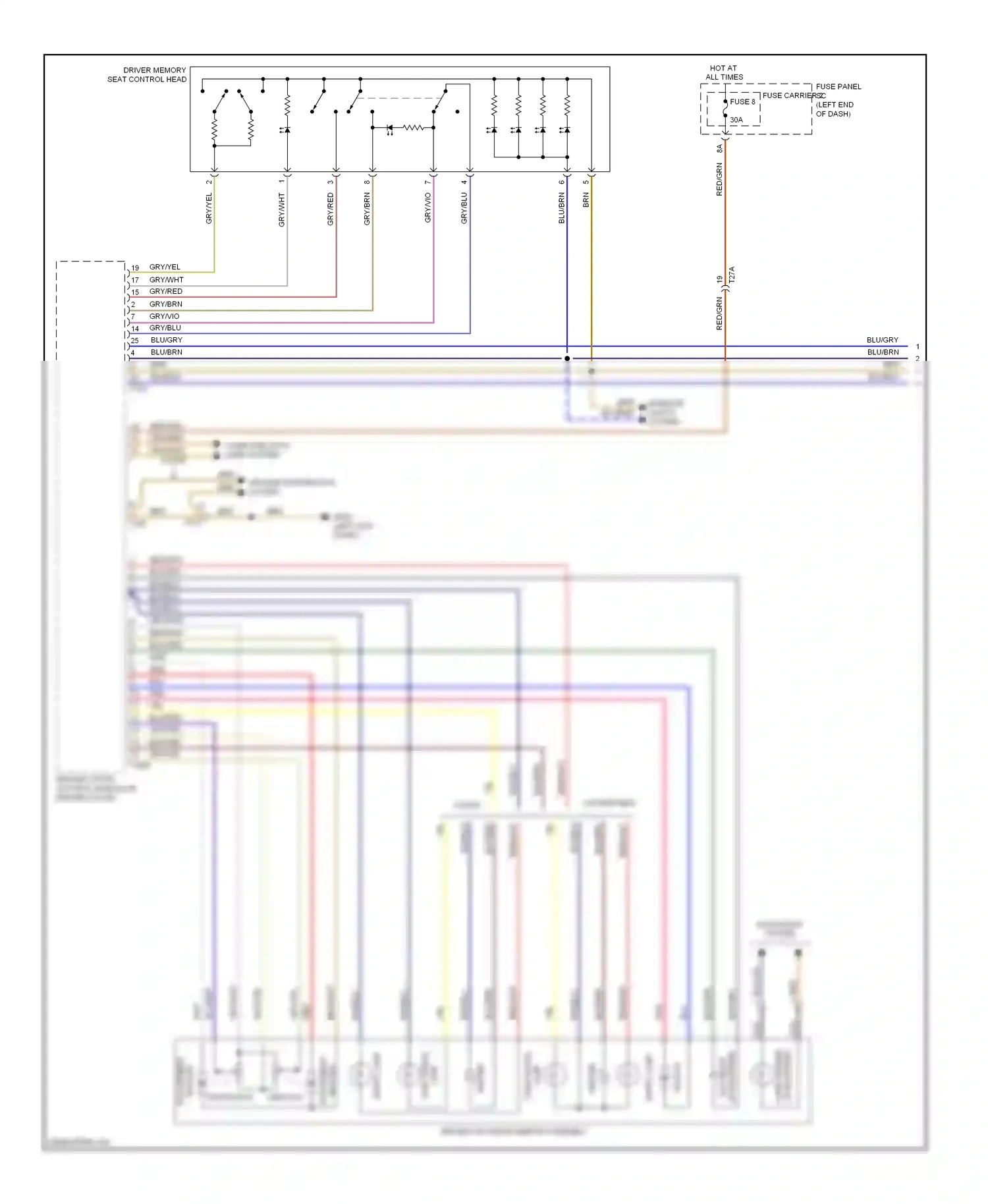 Audi S5 I facelift (2011-2016) horizontal wiring diagram  (1 of 5)