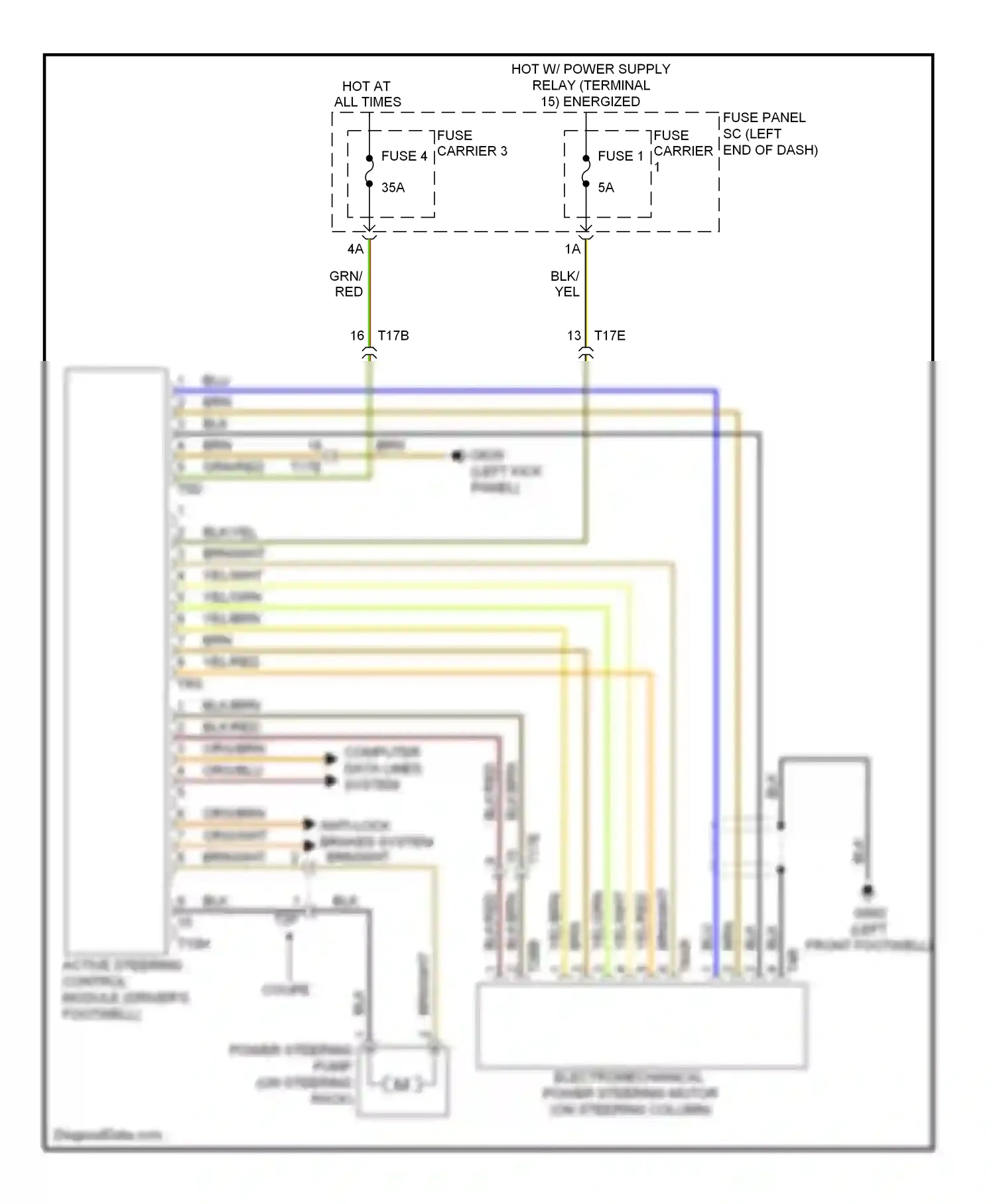 Audi S5 I facelift (2011-2016) (left kick panel) wiring diagram  (1 of 47)