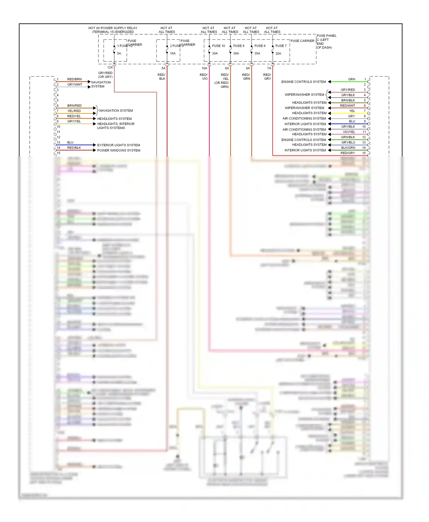 Audi S5 I facelift (2011-2016) (left kick panel) wiring diagram  (9 of 47)