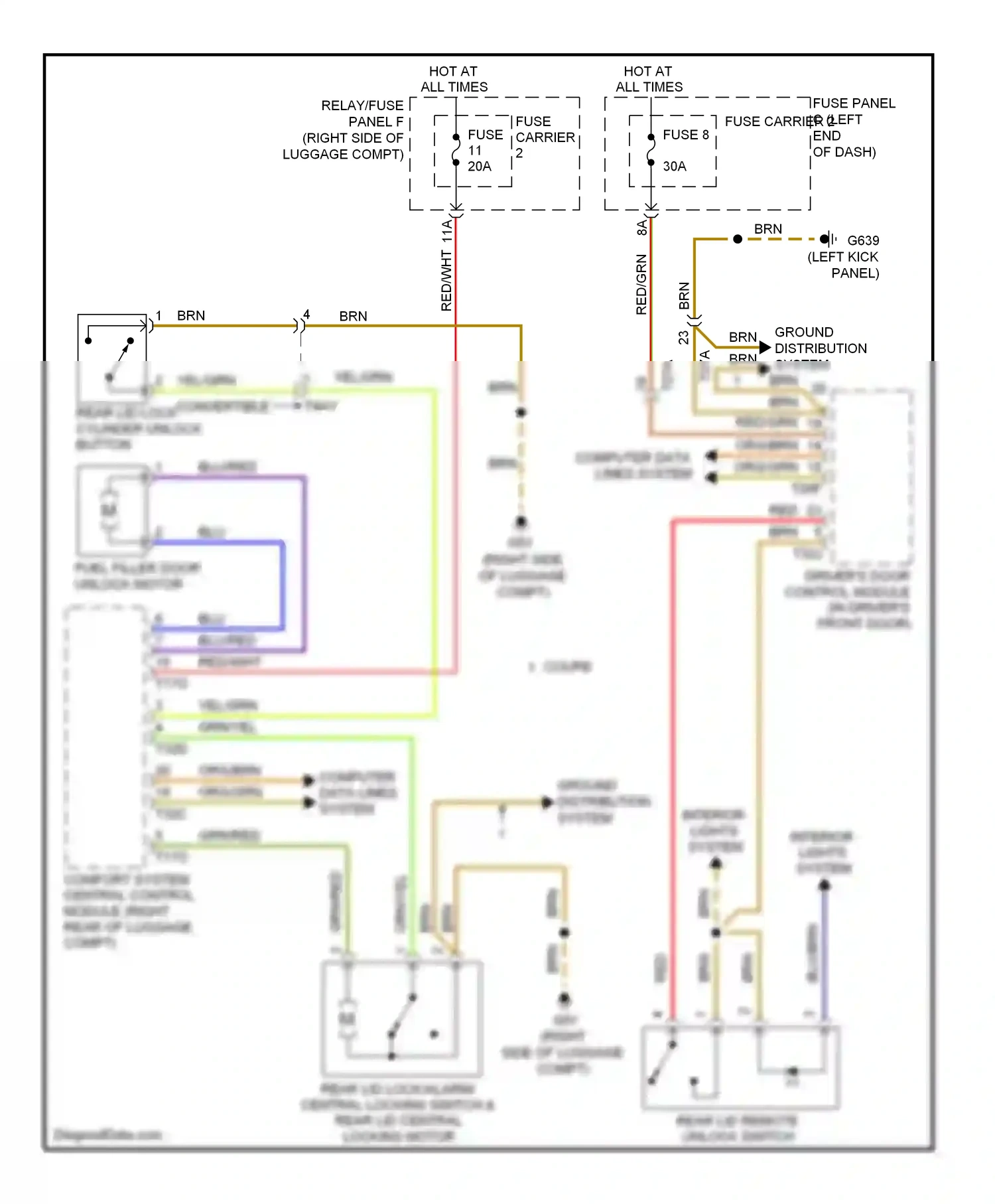 Audi S5 I facelift (2011-2016) (left kick panel) wiring diagram  (45 of 47)