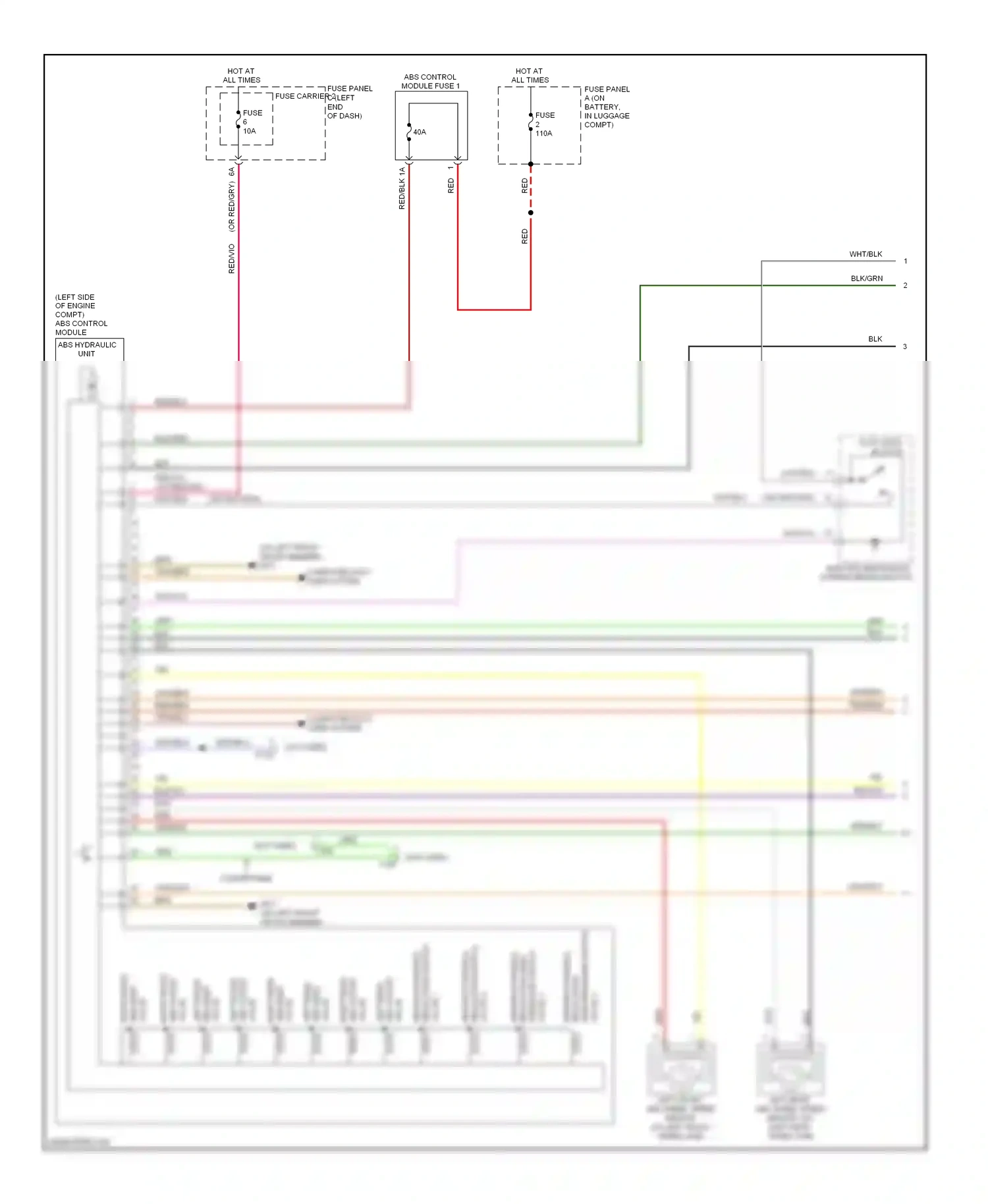 Audi S5 I facelift (2011-2016) (left side of engine compt) abs control module wiring diagram  (1 of 1)
