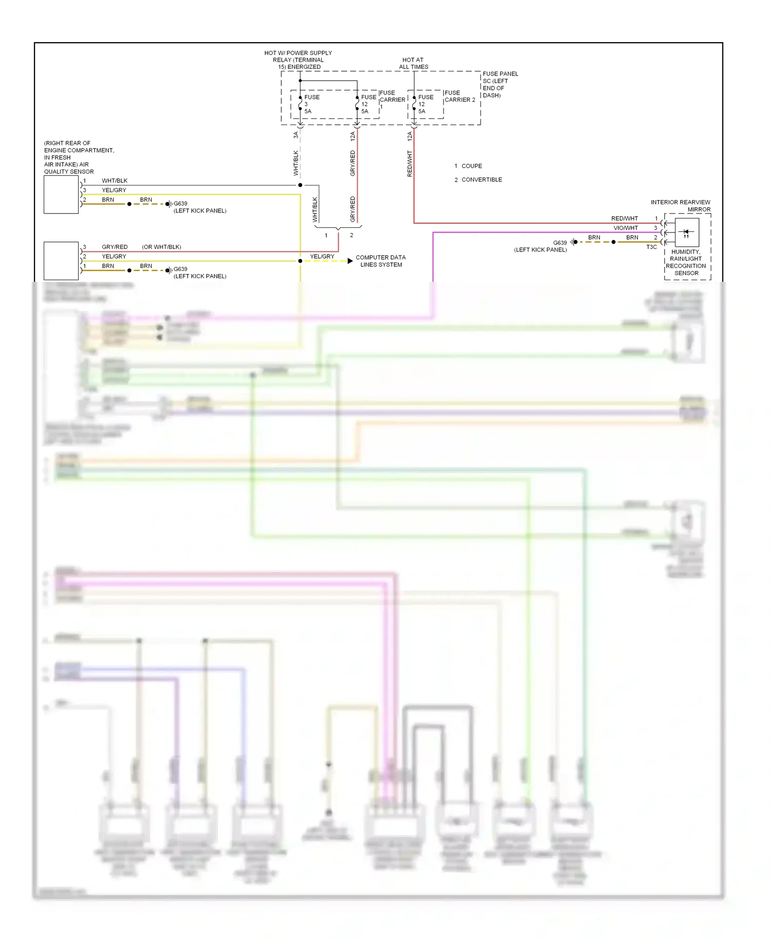 Audi S5 I facelift (2011-2016) vehicle electrical system control module (under left side of dash) wiring diagram  (3 of 28)