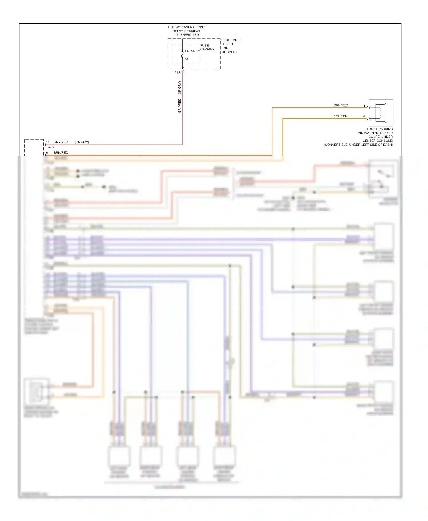Audi S5 I facelift (2011-2016) vehicle electrical system control module (under left side of dash) wiring diagram  (18 of 28)