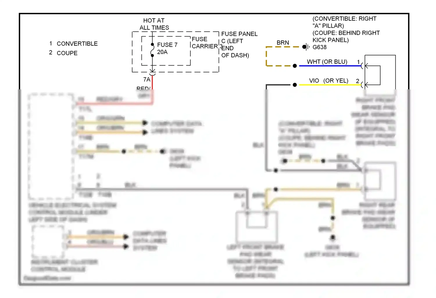 Audi S5 I facelift (2011-2016) vehicle electrical system control module (under left side of dash) wiring diagram  (27 of 28)