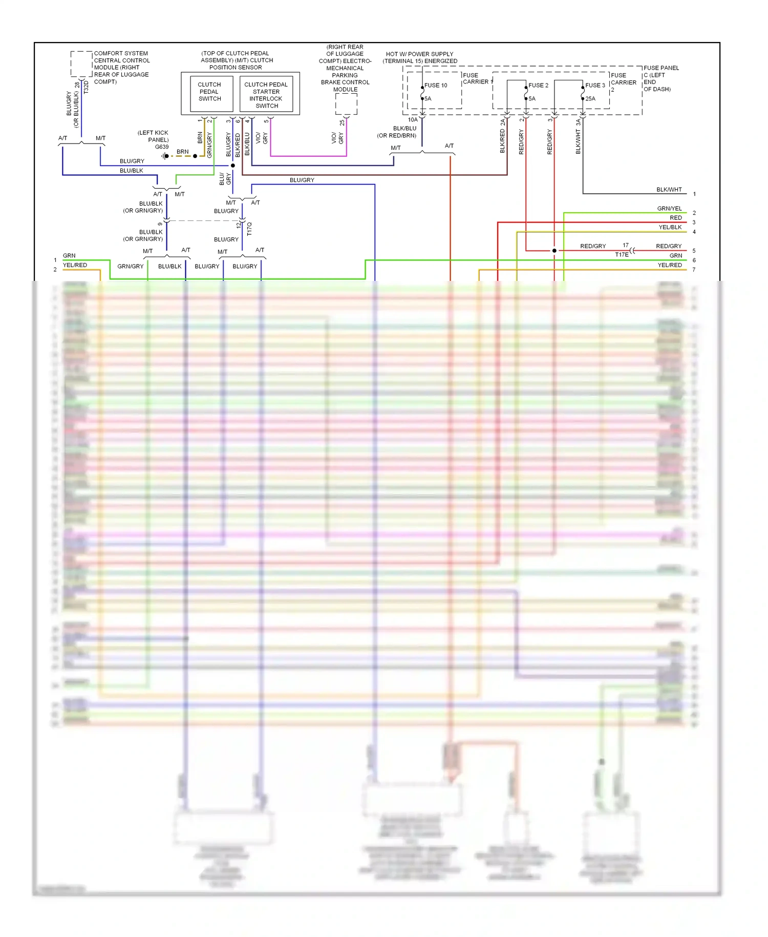 Audi S5 I facelift (2011-2016) vehicle electrical system control module (under left side of dash) wiring diagram  (10 of 28)