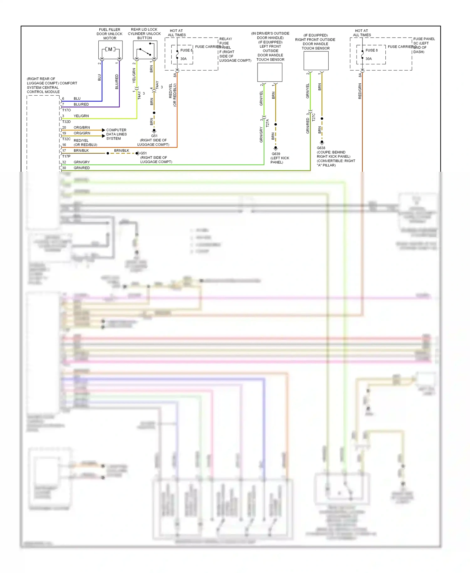 Wiring diagram wiper/washer system for Audi S5 I facelift (2011-2016) (1 of 2)