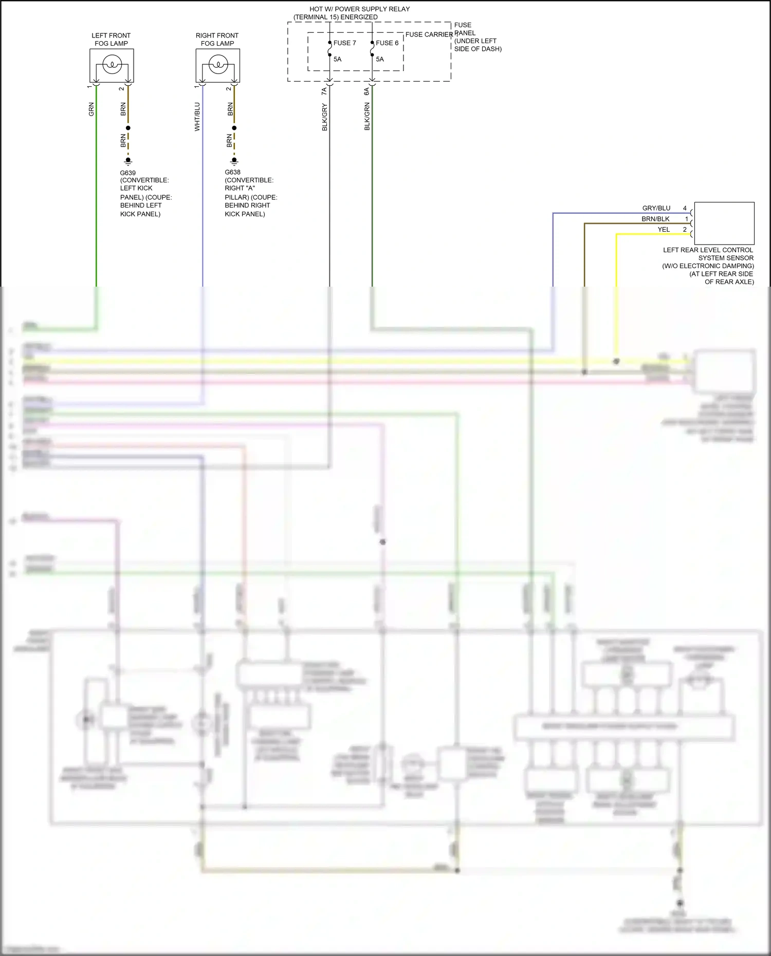 Wiring diagram left rear level control system sensor for Audi S5 I facelift (2011-2016) (1 of 2)