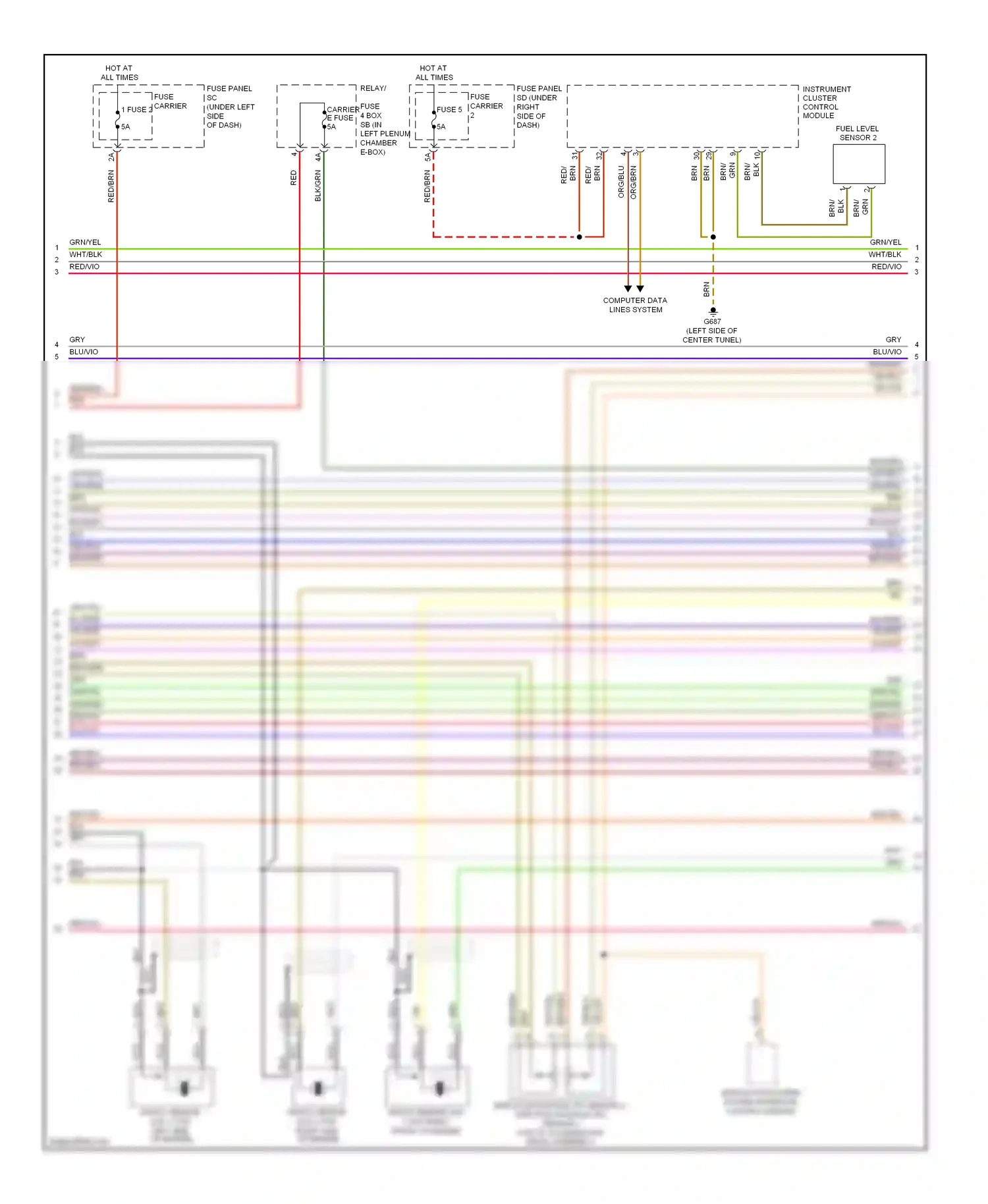 Wiring diagram computer data lines system for Audi S5 I facelift (2011-2016) (119 of 149)