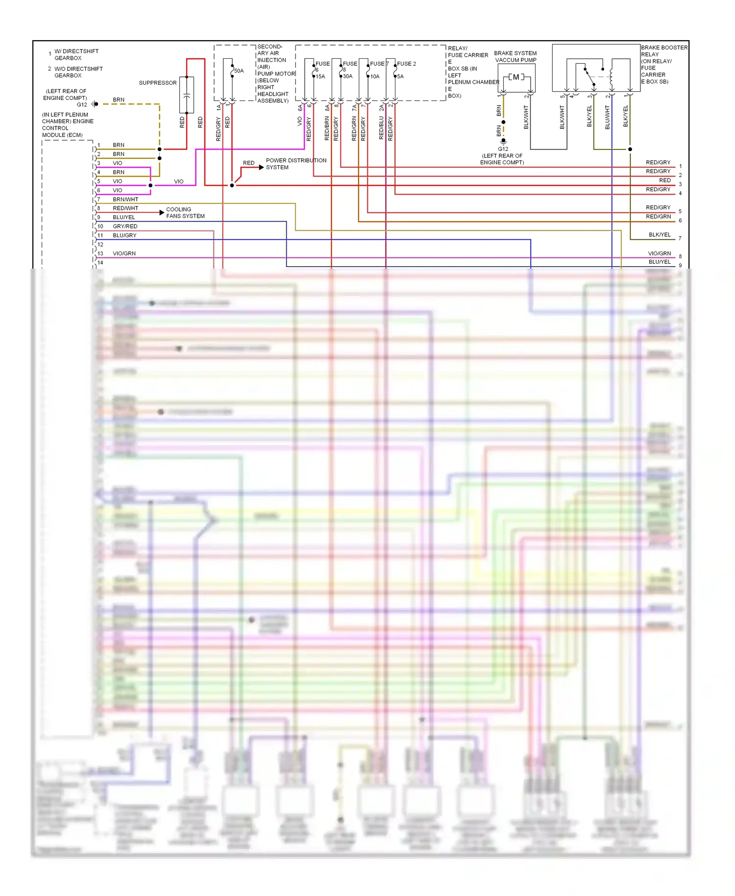 Wiring diagram cooling fans system for Audi S5 I facelift (2011-2016) (3 of 3)