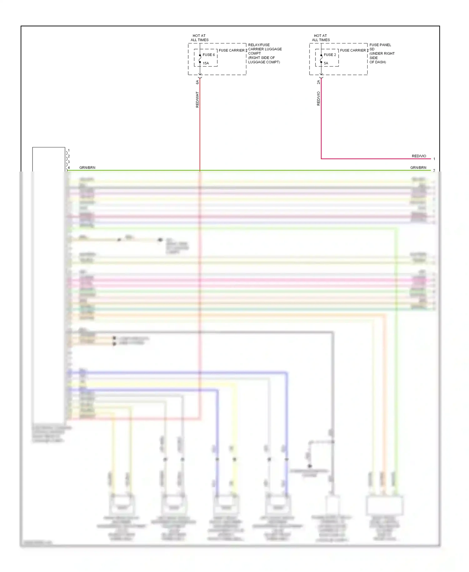 Audi S5 I facelift (2011-2016) right front level control system sensor (at right side of front axle) wiring diagram  (1 of 1)