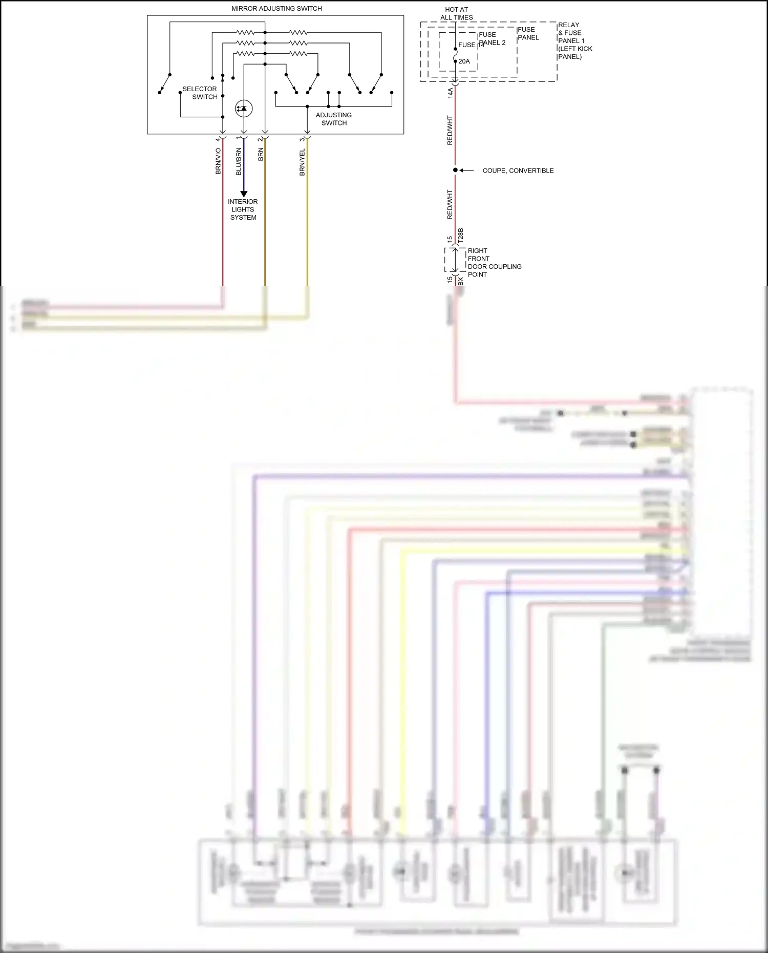 Car Wiring Diagrams for S5 Audi II facelift (2019-2024): Memory mirrors circuit (2 of 2)