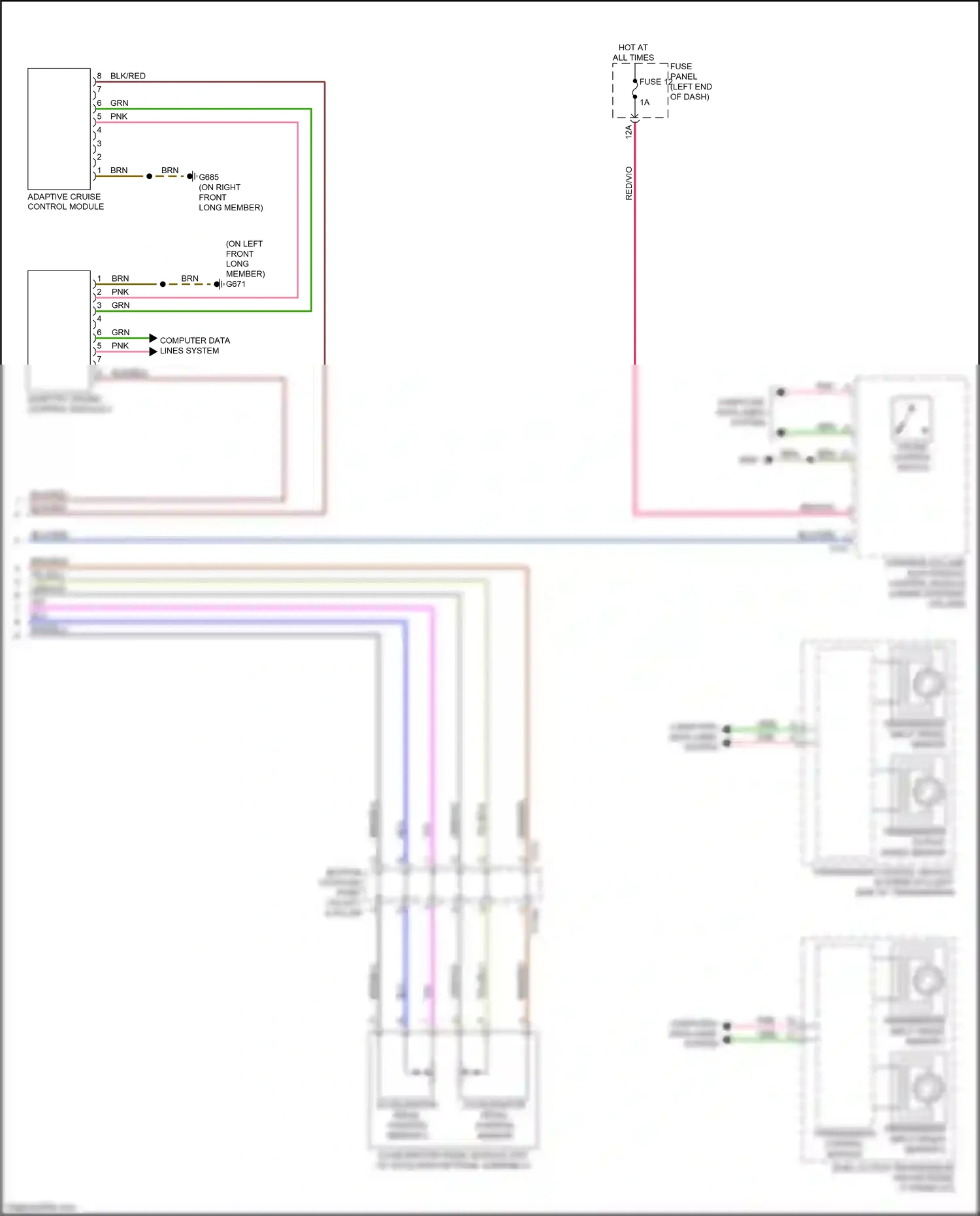 Wiring diagram accelerator pedal position sensor for Audi S5 II facelift (2019-2024) (1 of 2)