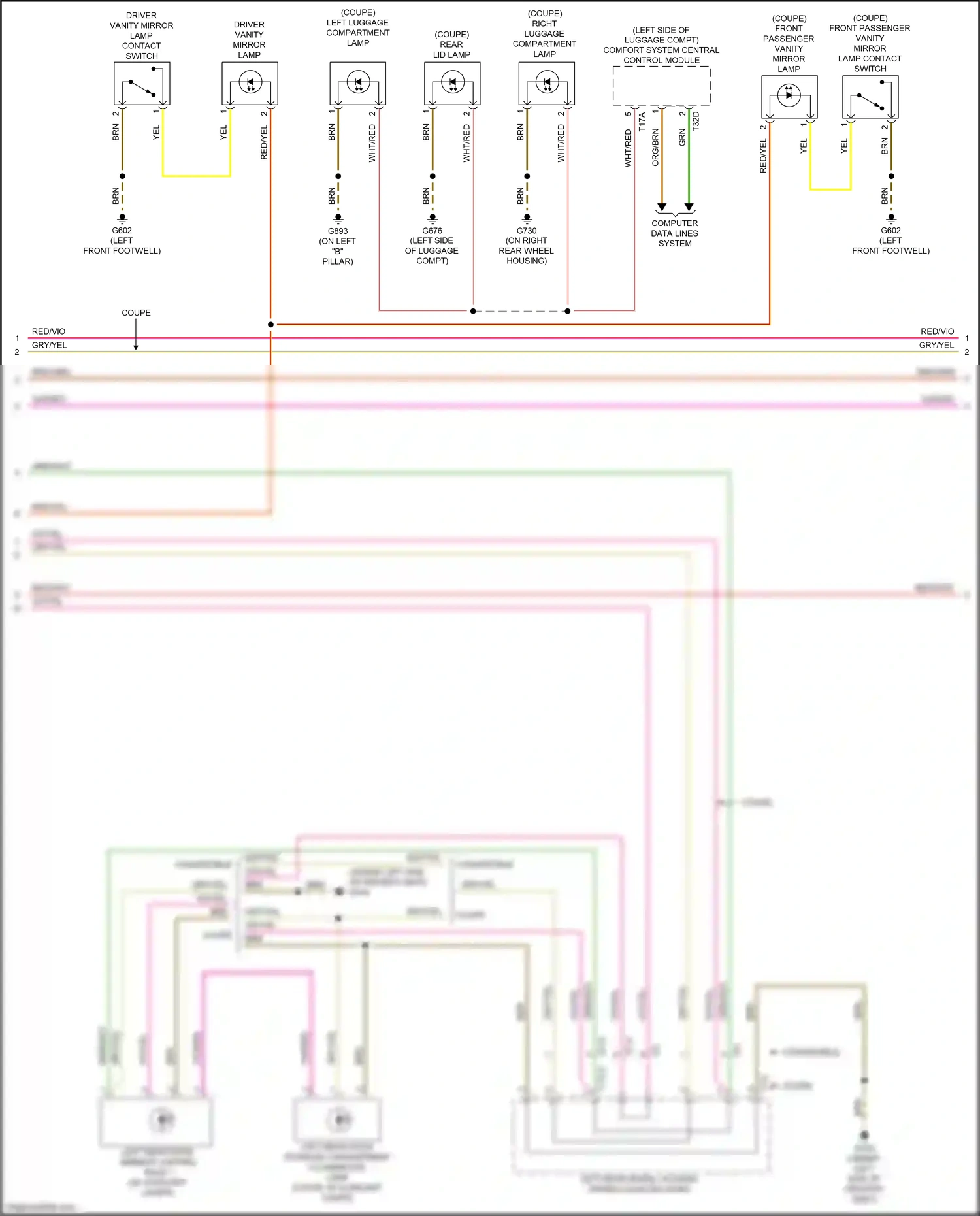 Wiring diagram comfort system central control module for Audi S5 II facelift (2019-2024) (2 of 26)