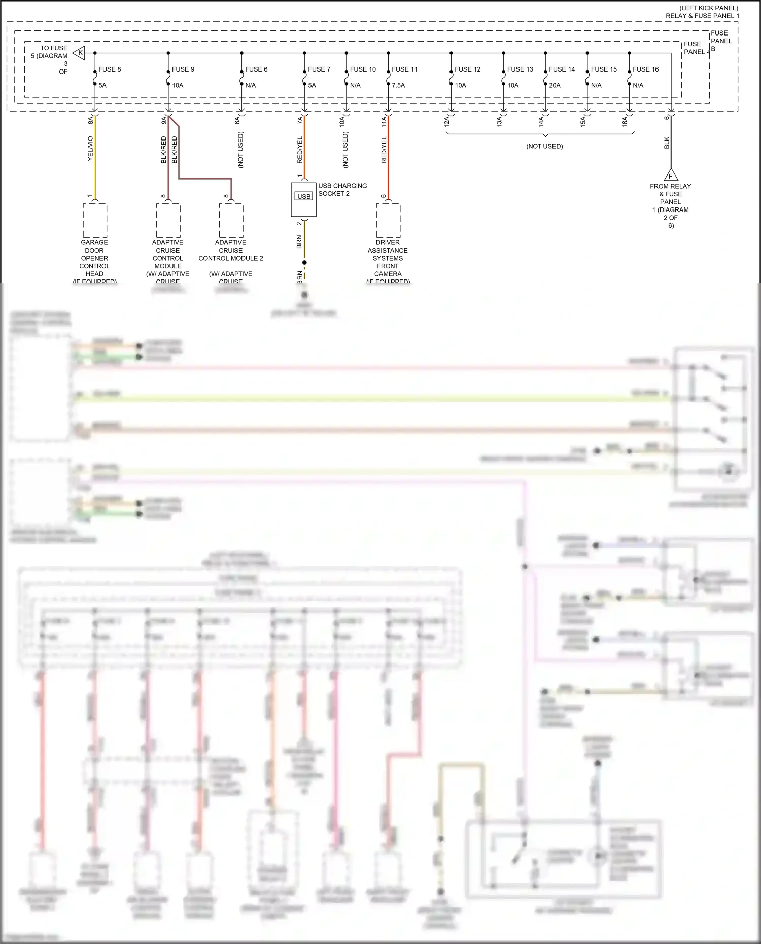 Wiring diagram driver assistance systems front camera for Audi S5 II facelift (2019-2024) (4 of 4)