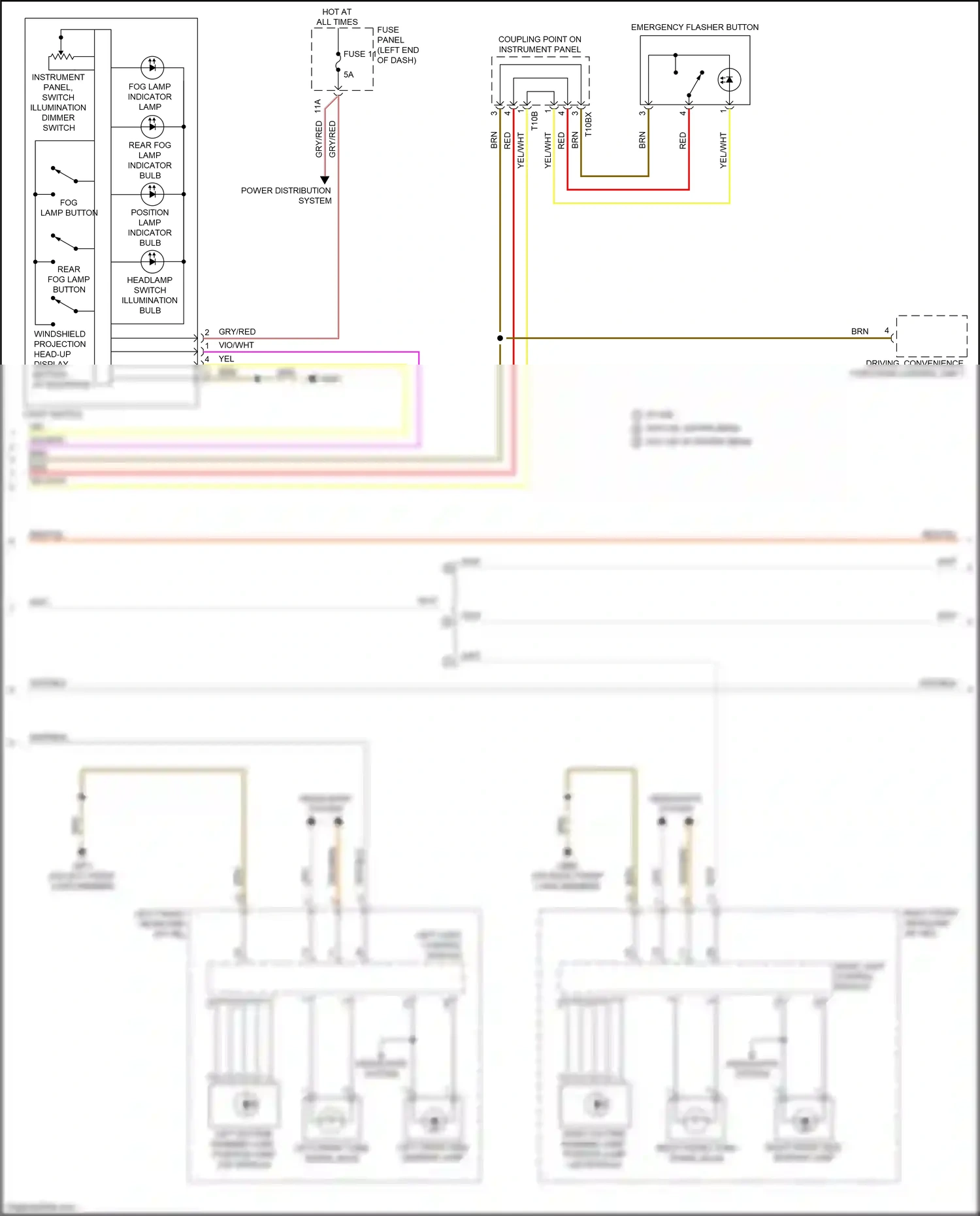 Wiring diagram driving, convenience functions control unit 1 for Audi S5 II facelift (2019-2024) (5 of 9)