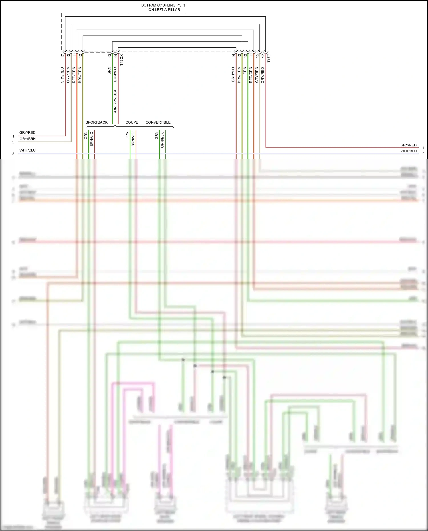 Wiring diagram left front treble speaker for Audi S5 II facelift (2019-2024) (2 of 4)
