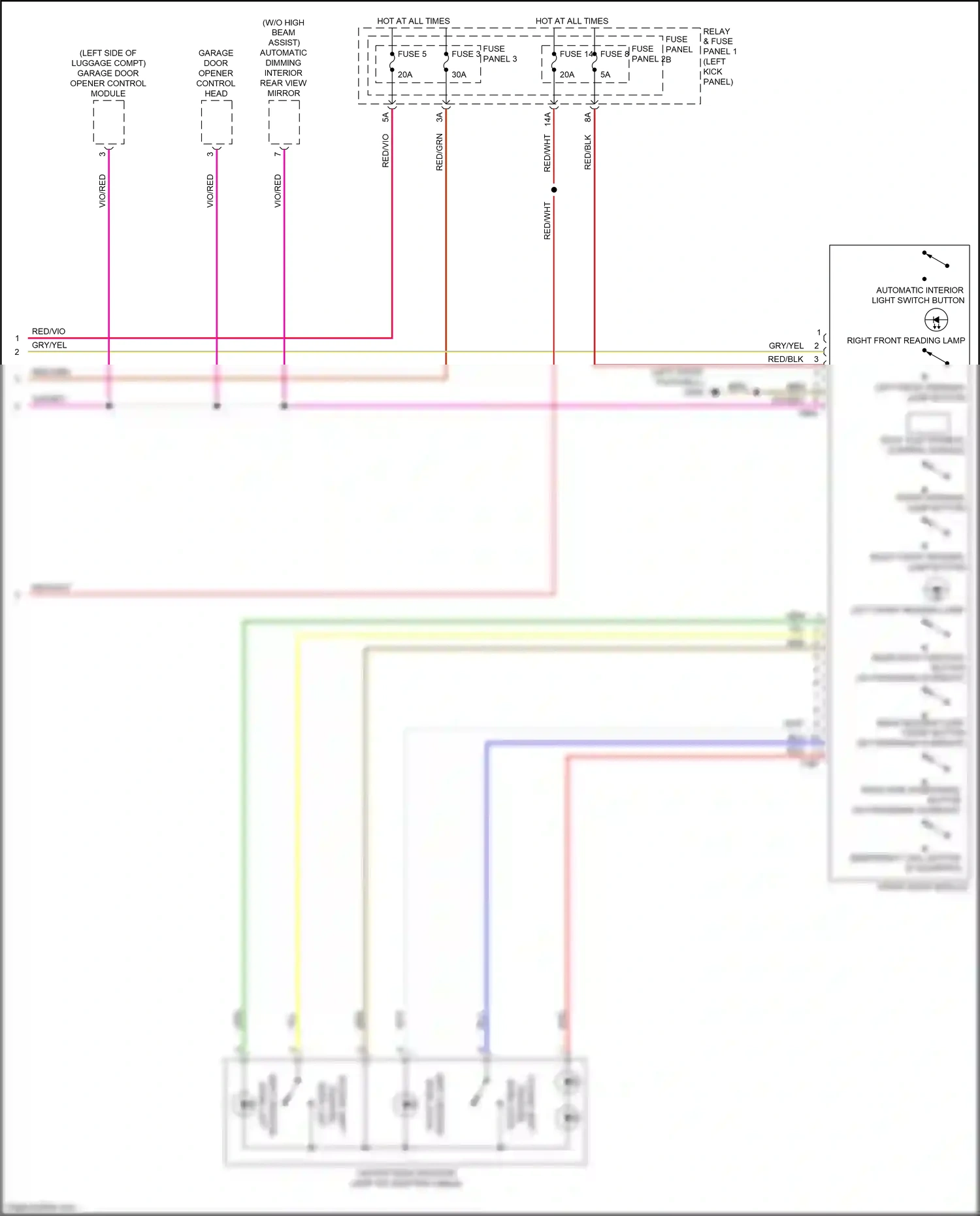 Wiring diagram relay & fuse panel 1 for Audi S5 II facelift (2019-2024) (12 of 74)